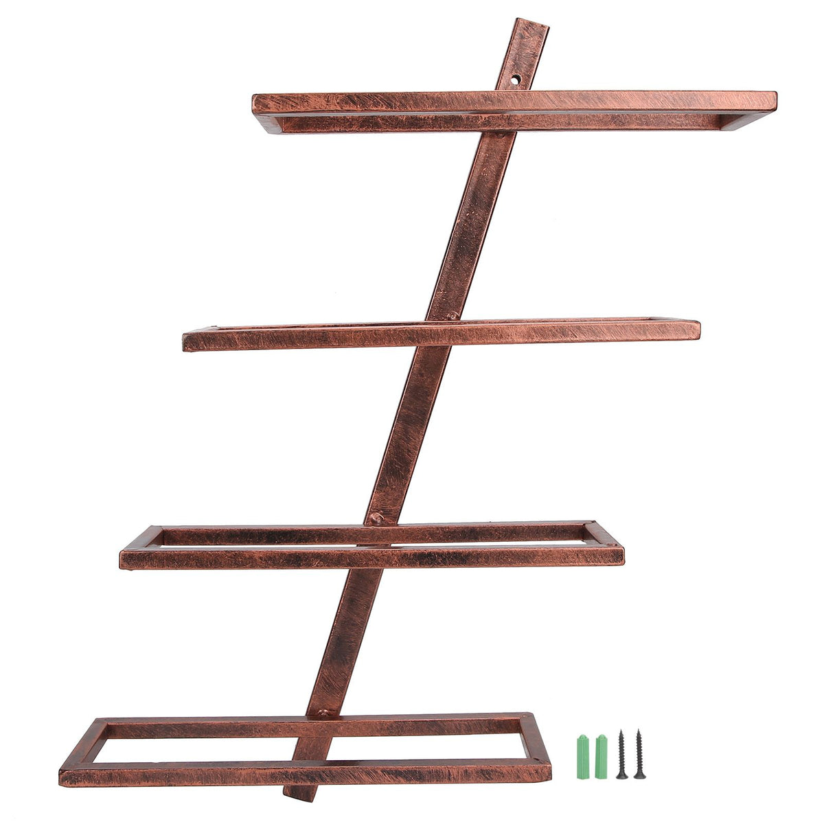 Rustic Wall Mounted Wine Rack Wine Bottle Holder Shelf for Household Dining Room Cabinet4 Bottle