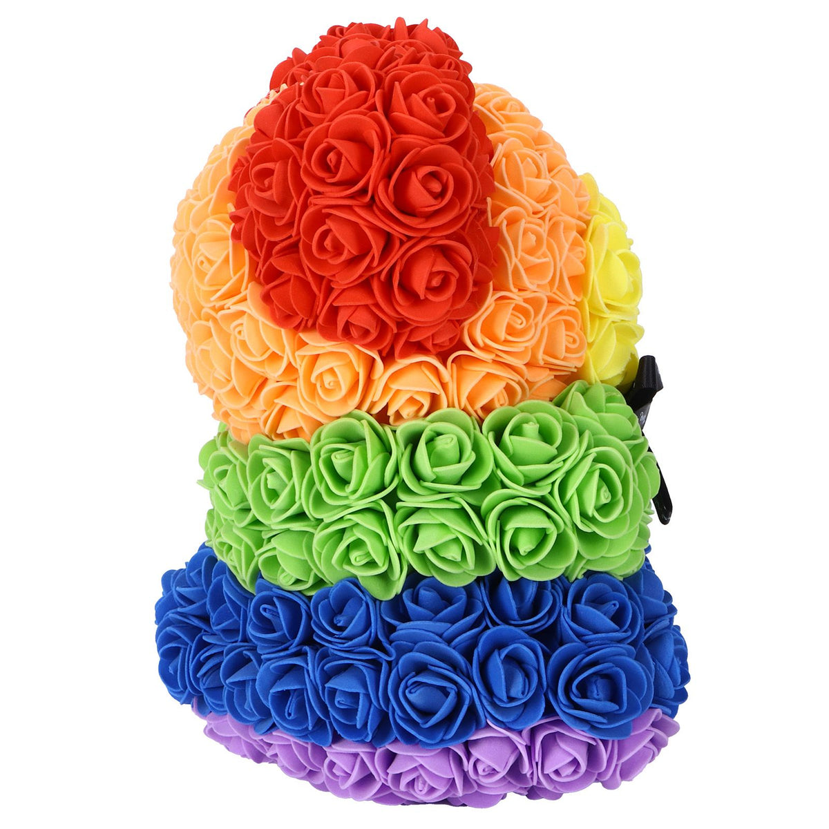 Flower Bear Ornament Colorful Artificial Fake Rose Gift for Valentines Day Anniversary