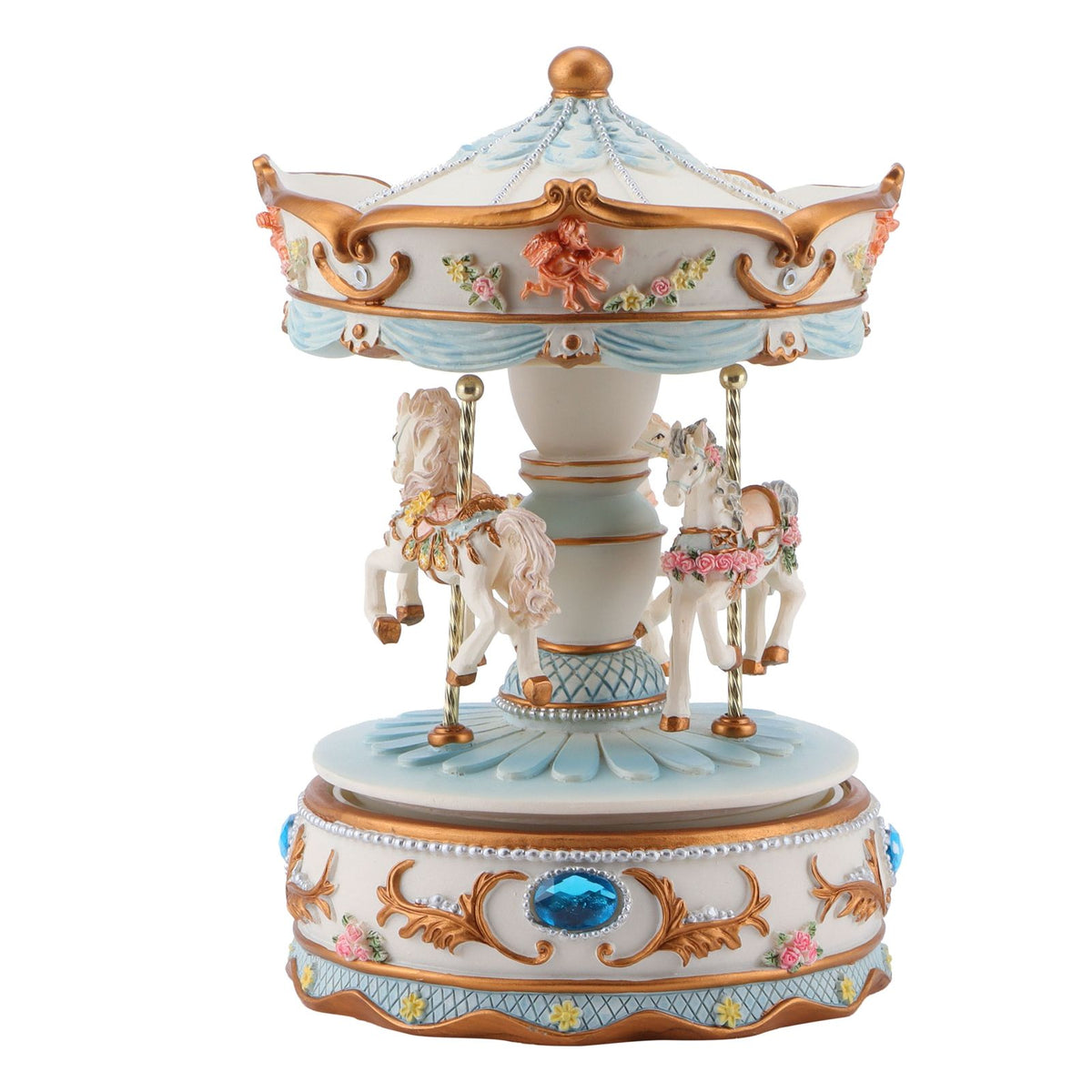 Rotating Horse Style Music Box Musical Box with Colorful Lights Valentine's Day Gift Home Decor