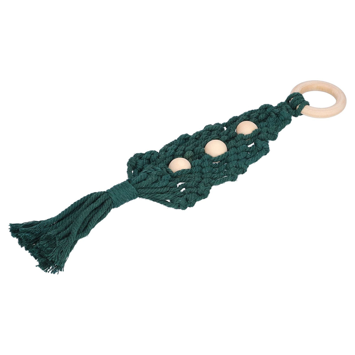 Christmas Tree Ornaments Wooden Loop Cotton Rope HandWoven Christmas Ornaments