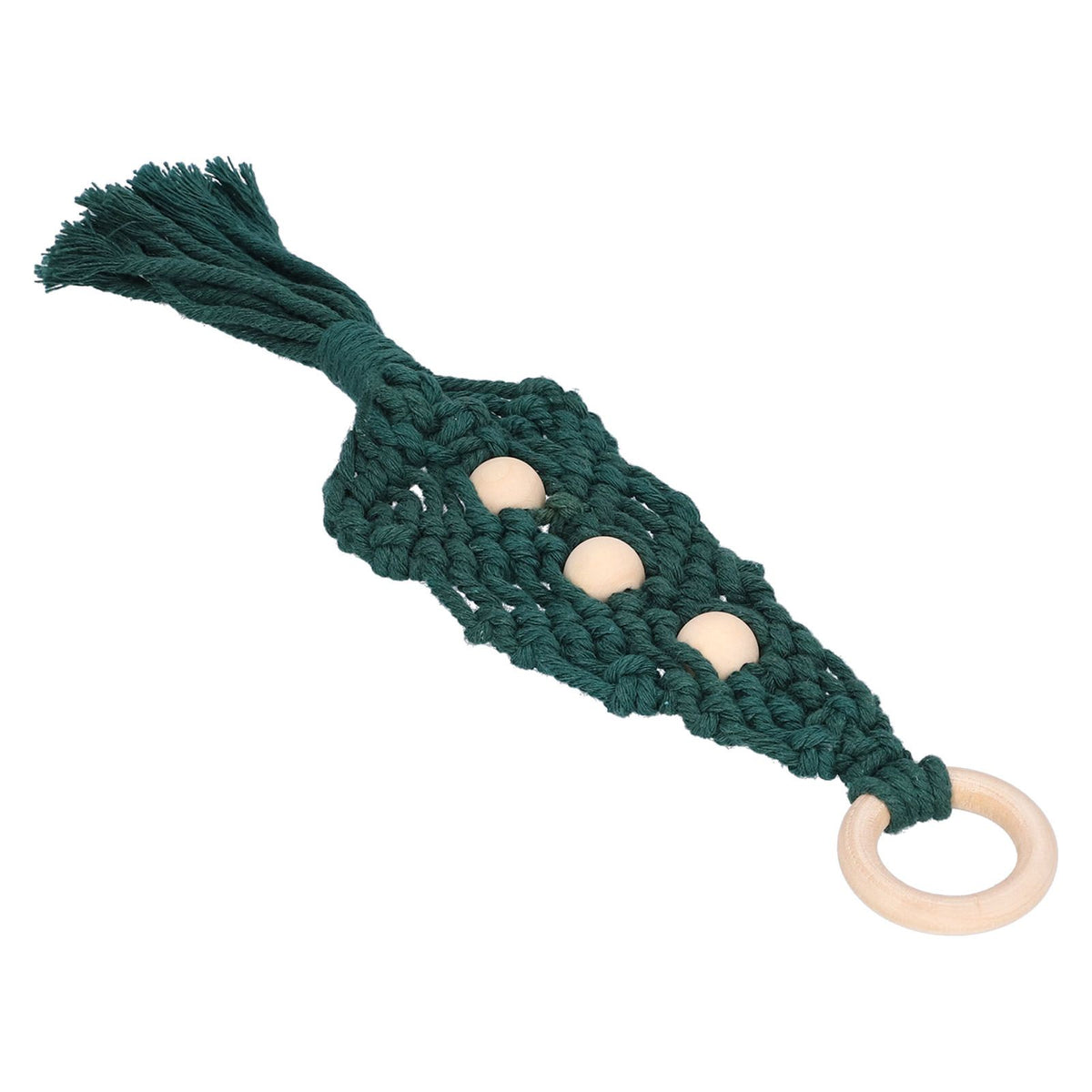 Christmas Tree Ornaments Wooden Loop Cotton Rope HandWoven Christmas Ornaments