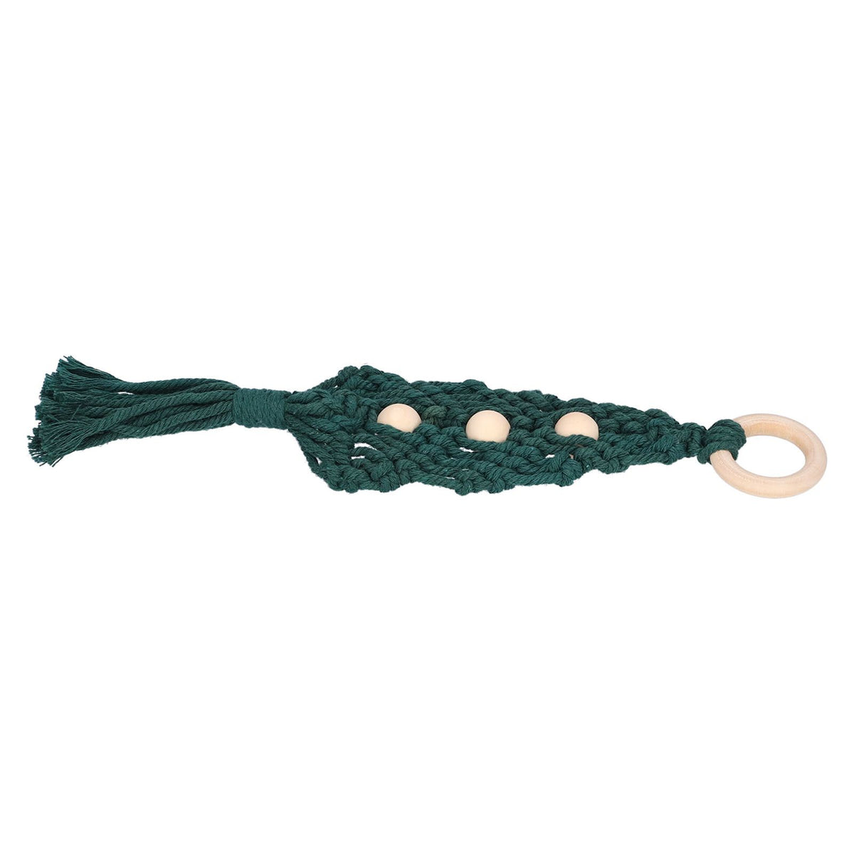Christmas Tree Ornaments Wooden Loop Cotton Rope HandWoven Christmas Ornaments