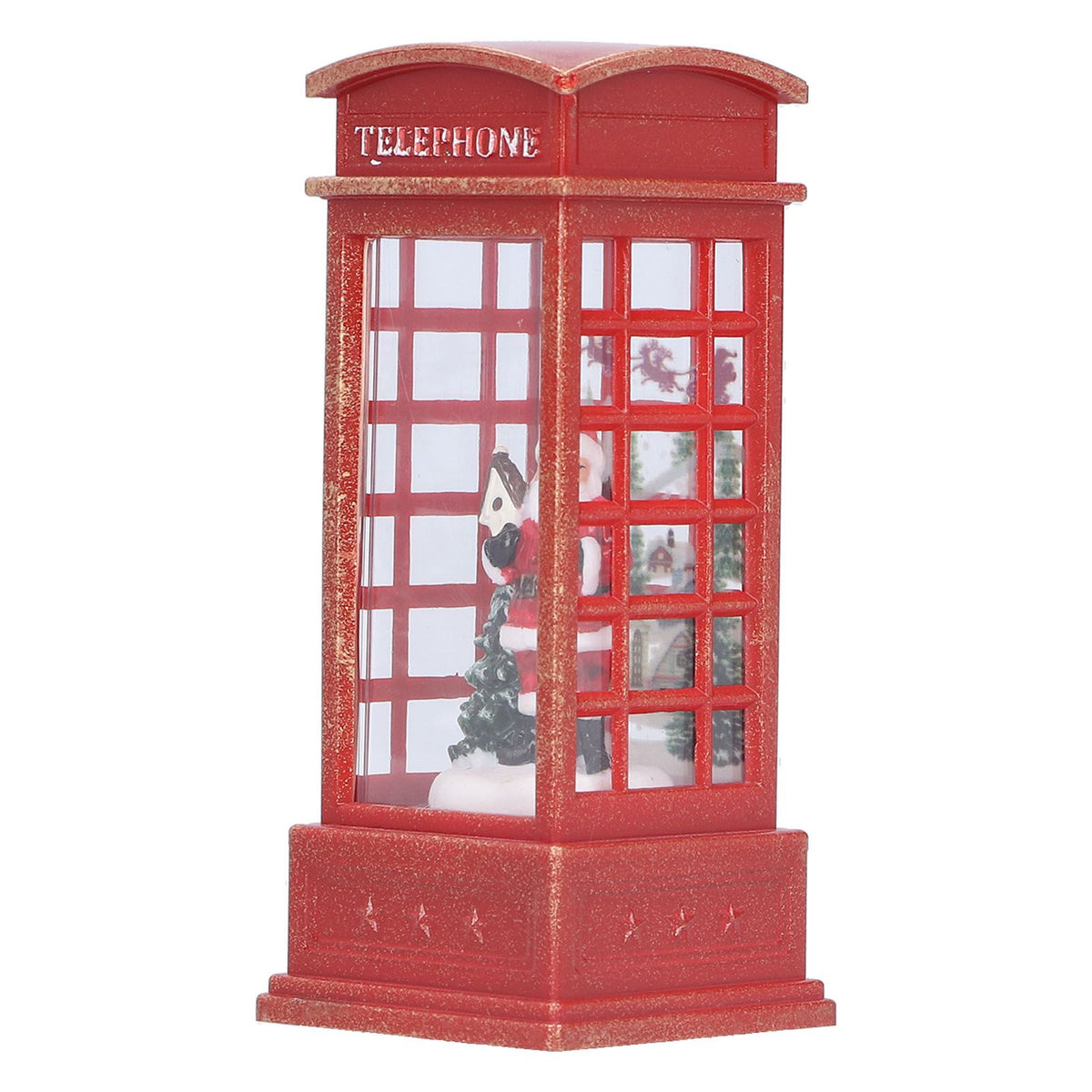 Christmas Decorations Telephone Booth Decoration Night Light Home Decoration Luminous Decoration GiftOld Man