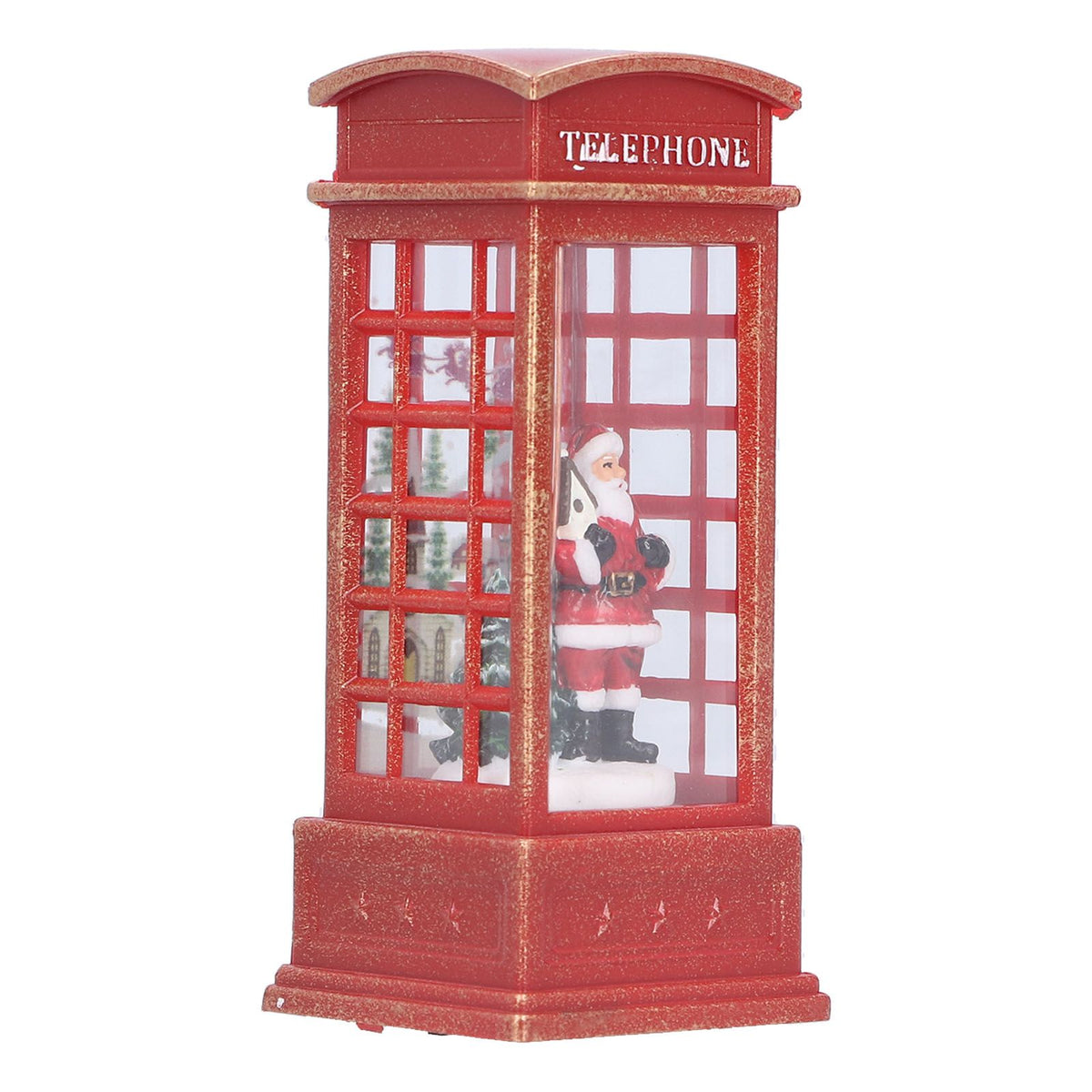 Christmas Decorations Telephone Booth Decoration Night Light Home Decoration Luminous Decoration GiftOld Man