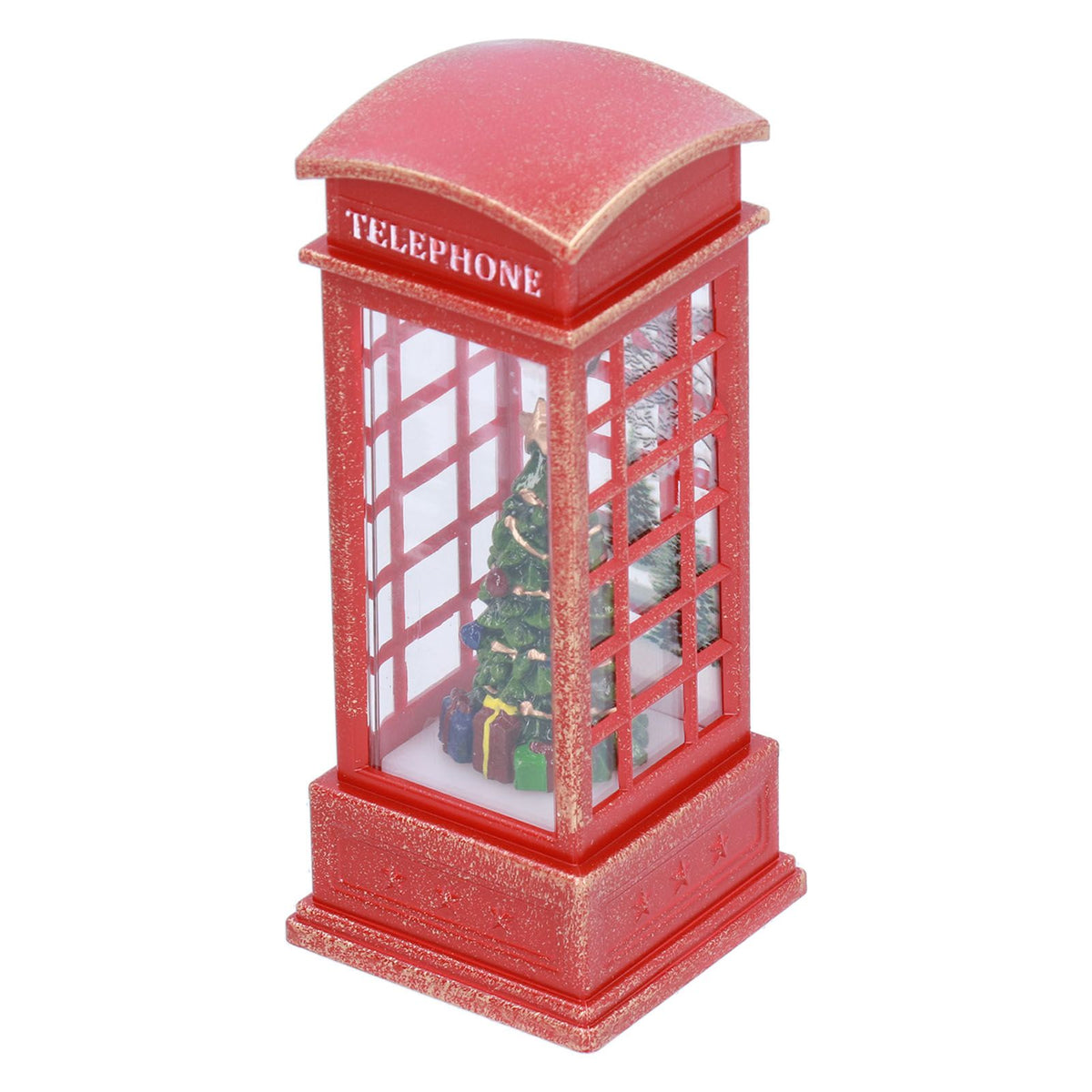 Christmas Decorations Telephone Booth Decoration Night Light Home Decoration Luminous Decoration GiftTree