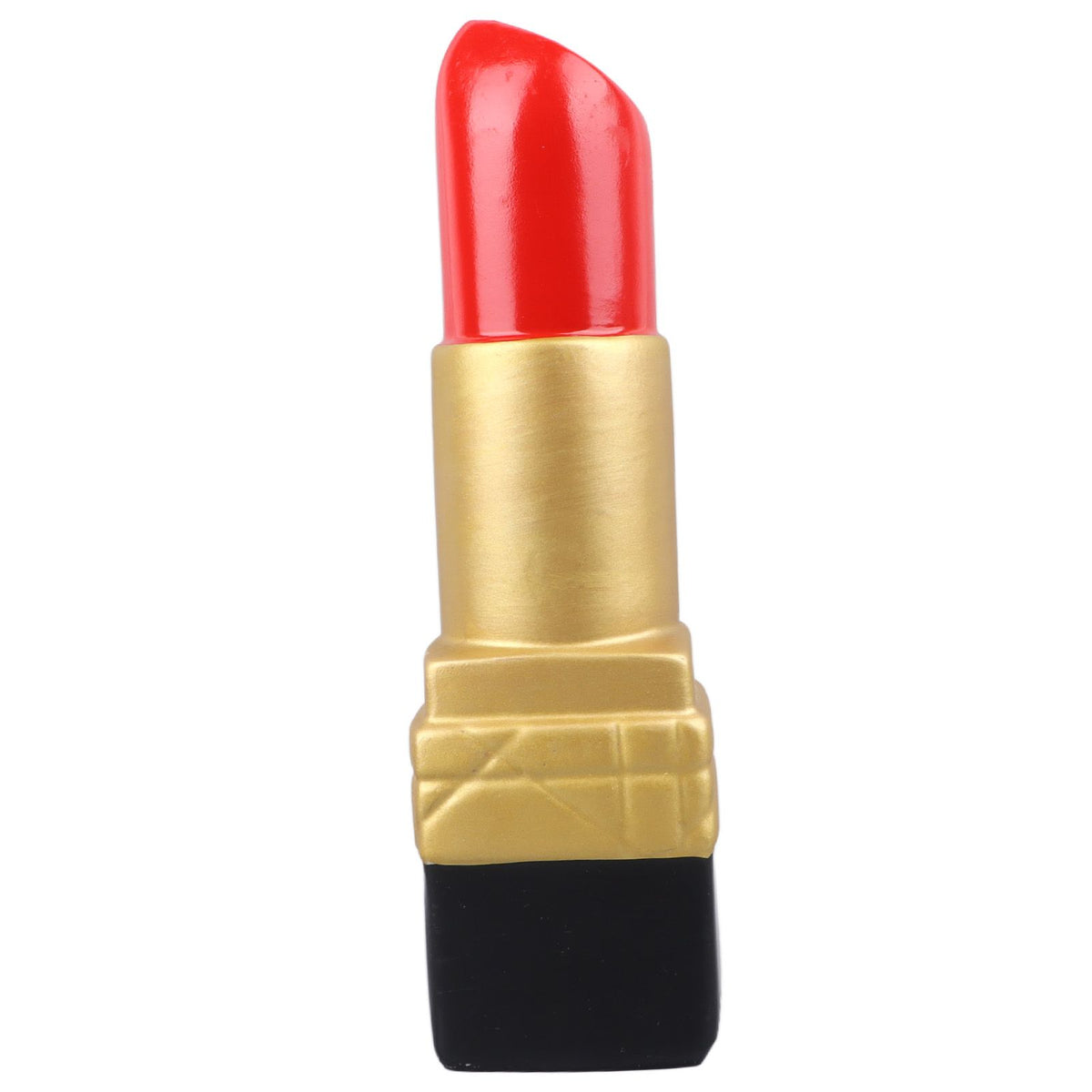Creative Lipstick Shape Vase Beautiful Resin Exquisite Realistic Lipstick Shape Decorative Vase for Book Shop Coffee Shop Gold