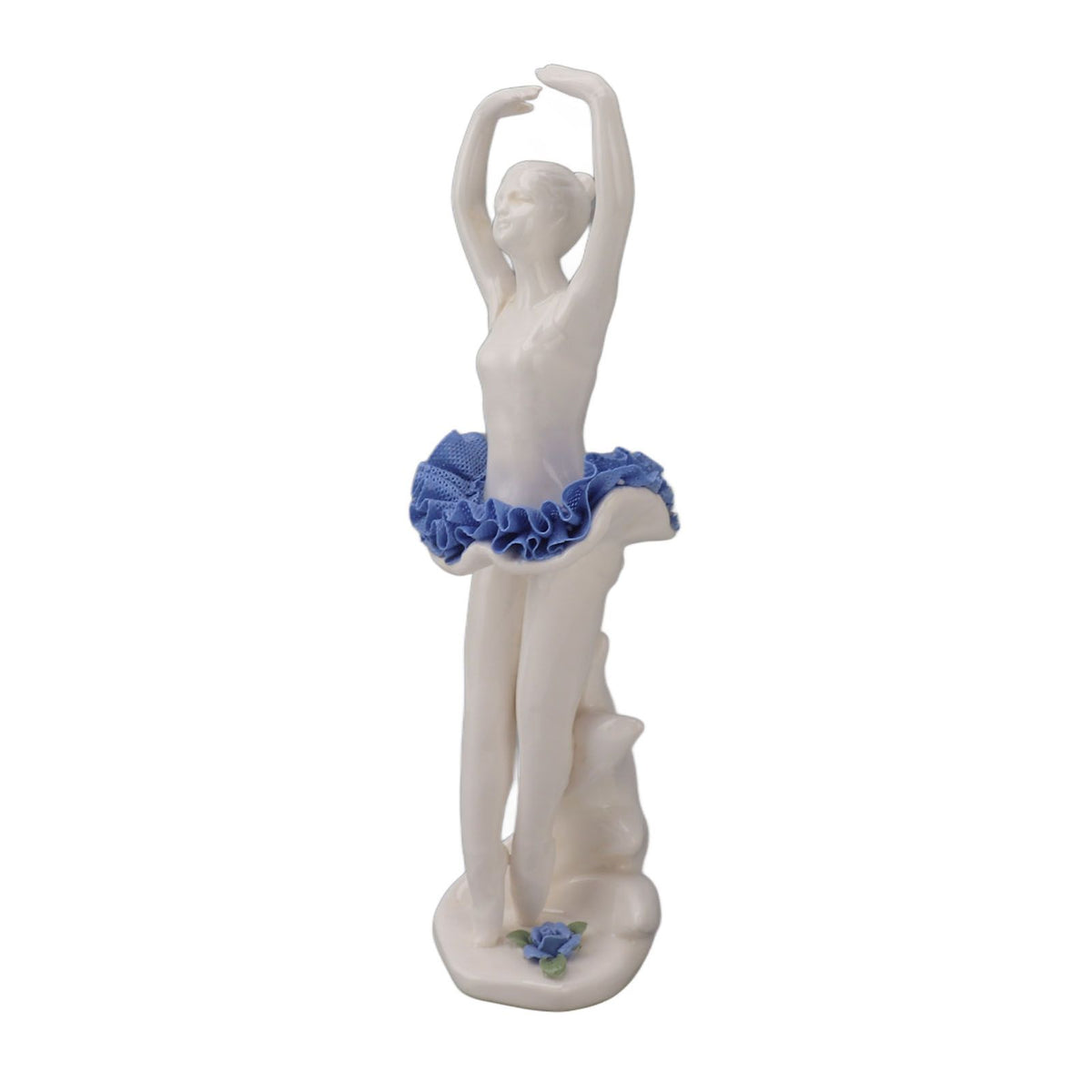 Ballerina Girl Figurine Ballet Dancer Statue Ceramic Sculpture Desk Ornament for Home Bookshelf Dinning Table Decoration