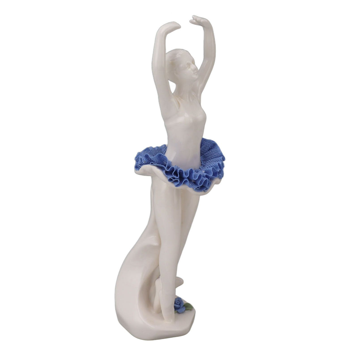 Ballerina Girl Figurine Ballet Dancer Statue Ceramic Sculpture Desk Ornament for Home Bookshelf Dinning Table Decoration