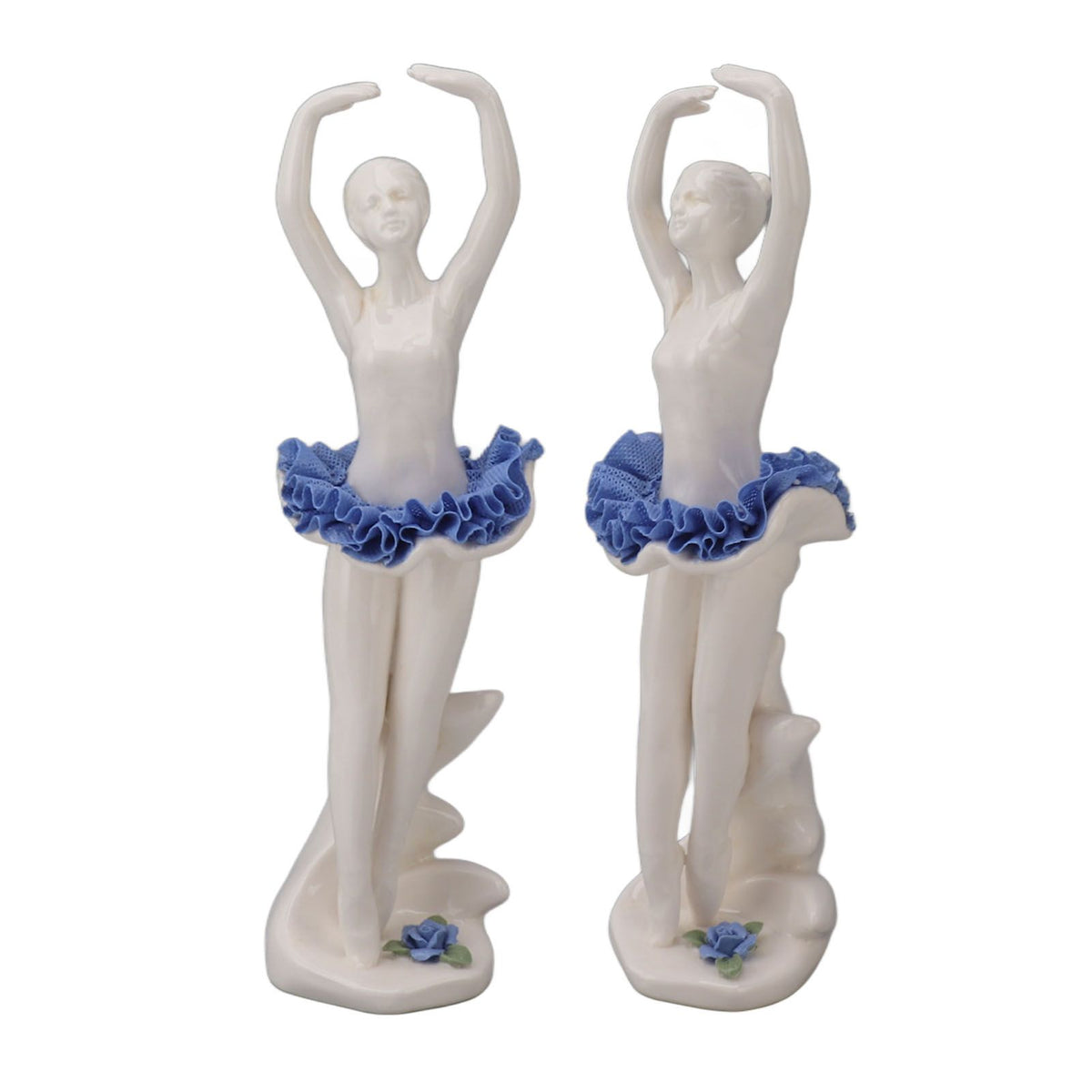 Ballerina Girl Figurine Ballet Dancer Statue Ceramic Sculpture Desk Ornament for Home Bookshelf Dinning Table Decoration