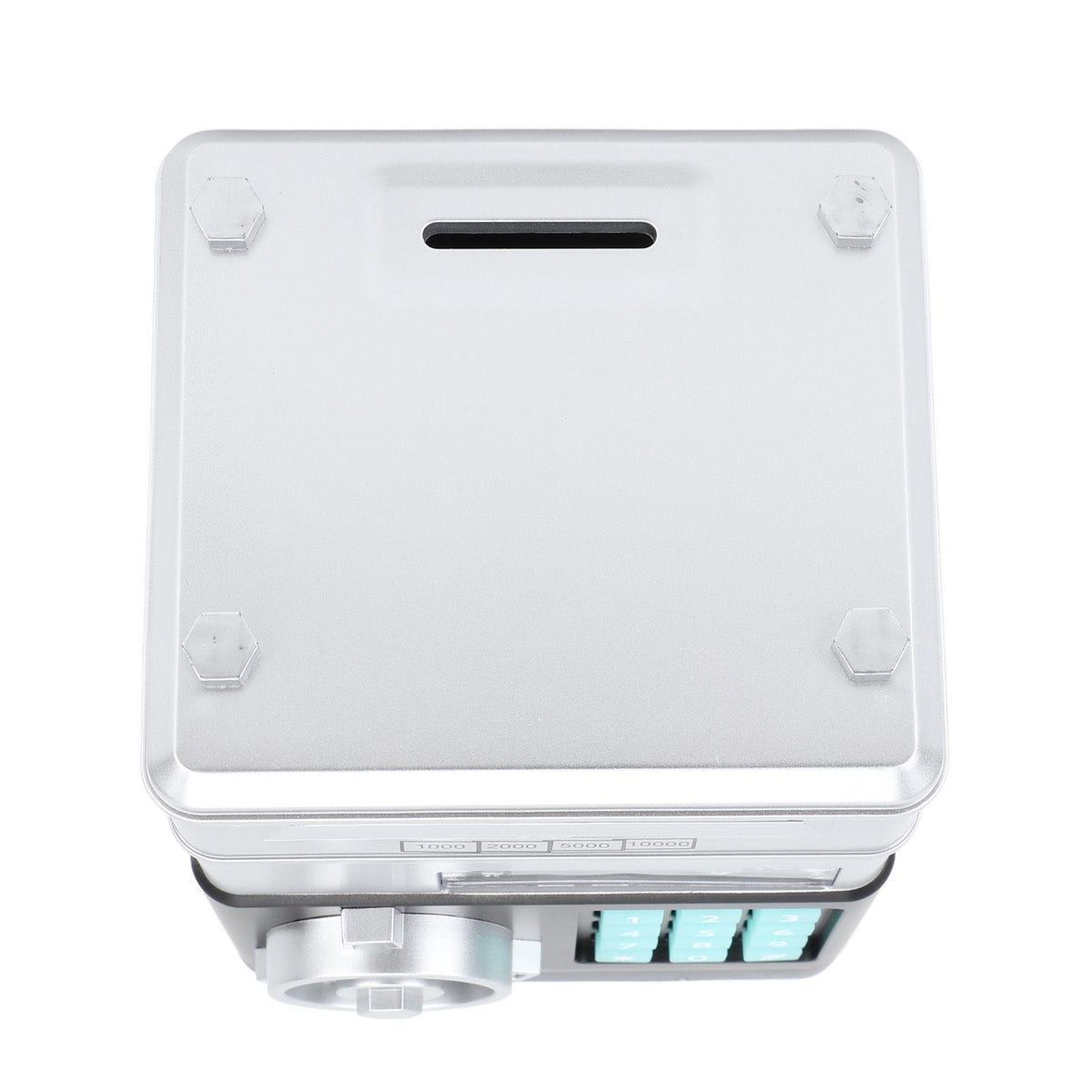 Innovative Money Bank ATM Piggy Bank with Cute Music Coin Money Saving Box with Password Desktop Ornament Silver