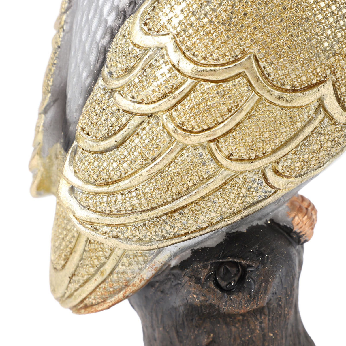 Owl Figurine Statue Resin Owl Sculpture Standing On Stump for Home Porch Patio Lawn Yard Decoration Housewarming Gifts Silver Belly