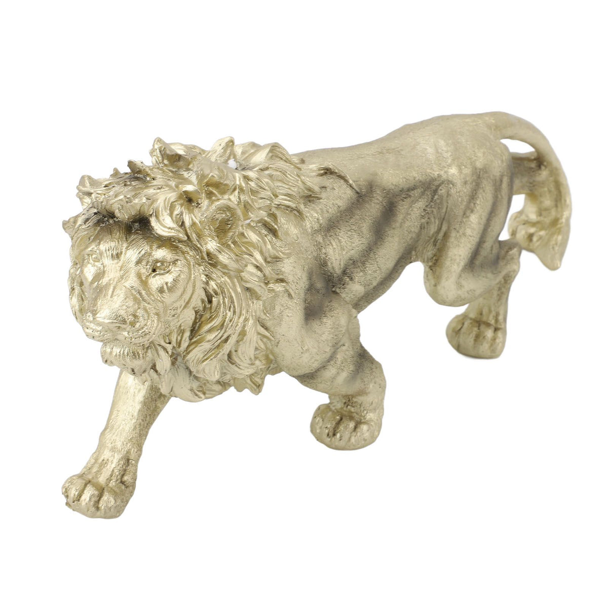 Lion Statue Figurine Modern Art Sculpture Handmade Polyresin Animal Statue for Office Home Decor Desk Accessories Decoration