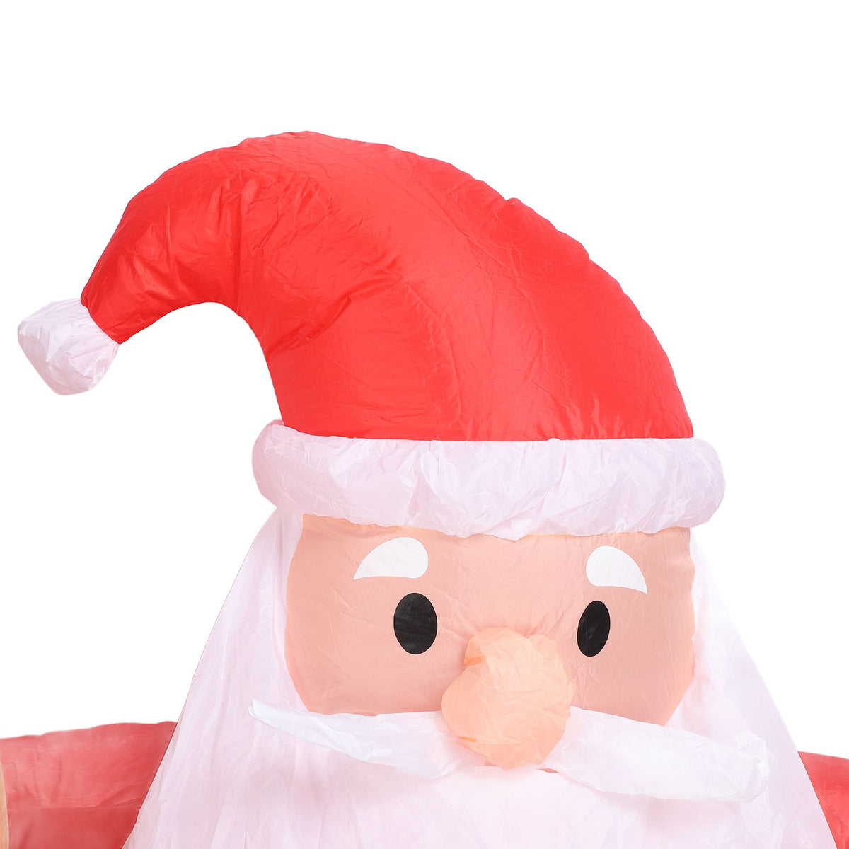 1.6m Xmas Inflatable Old Men and Deer Model Inflatable Santa and Reindeer LED Lights Outdoor Inflatable Props Toy for Yard Garden Decor EU Plug 220‑240V