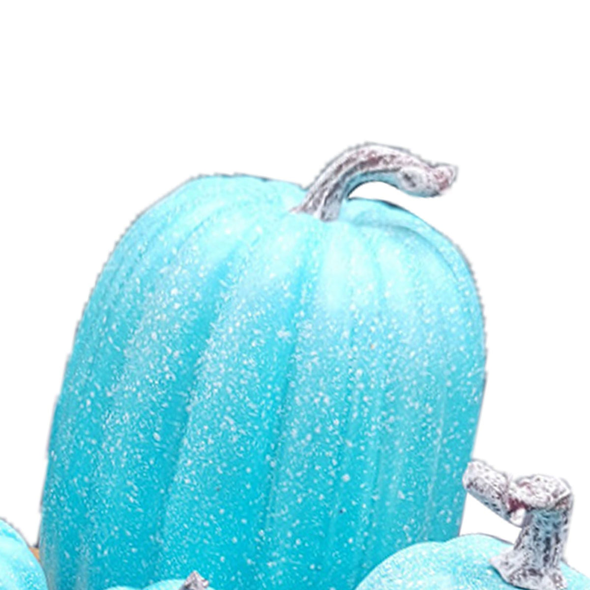 7 Pcs Artificial Pumpkin Cute Lifelike Foam Harvest Pumpkins for Autumn Holiday Decor Sky Blue