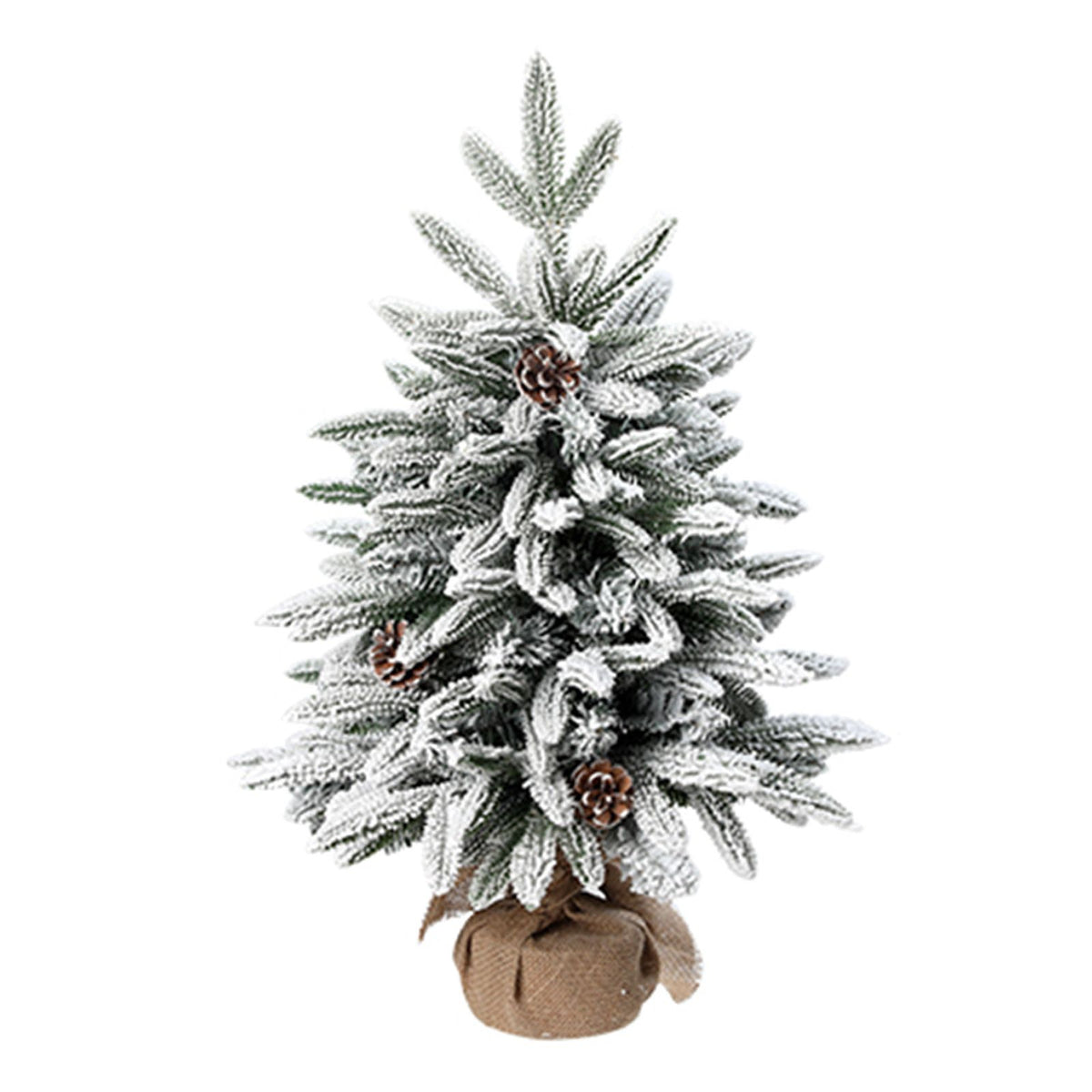 45cm Xmas Tree Snow Tree Snow Flocked Xmas Tree with Snow Cedar and Snowflakes Decorations for Office and Home