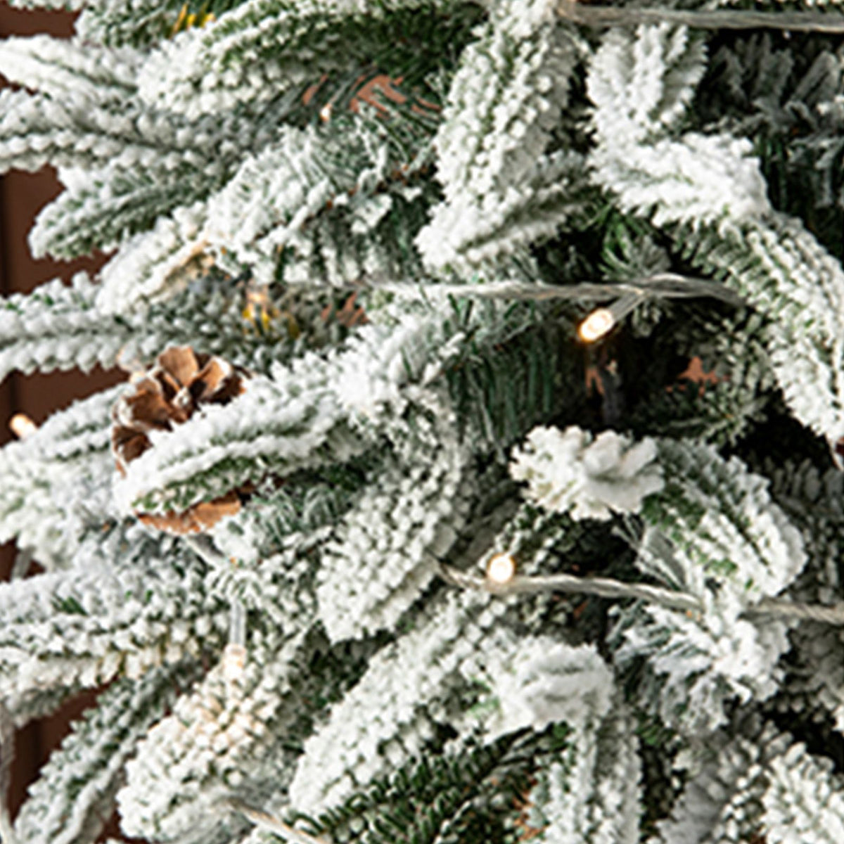 45cm Xmas Tree Snow Tree Snow Flocked Xmas Tree with Snow Cedar and Snowflakes Decorations for Office and Home