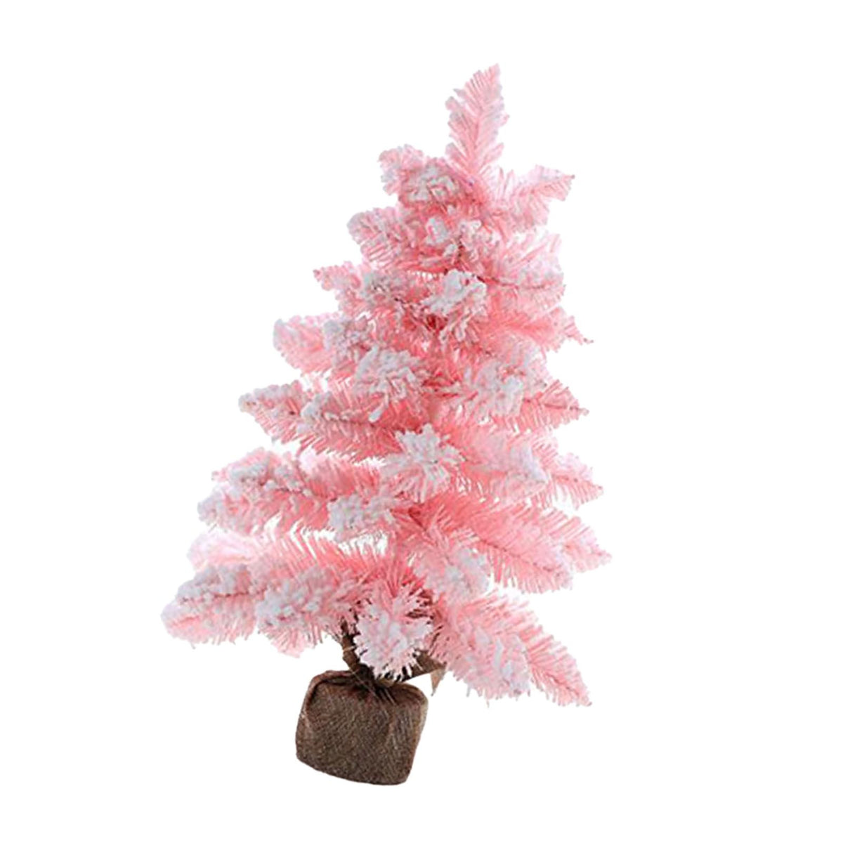 Desktop Xmas Tree Decorative Cute Lovely PVC Compact Mini Pink Xmas Tree for Home Coffee Shop