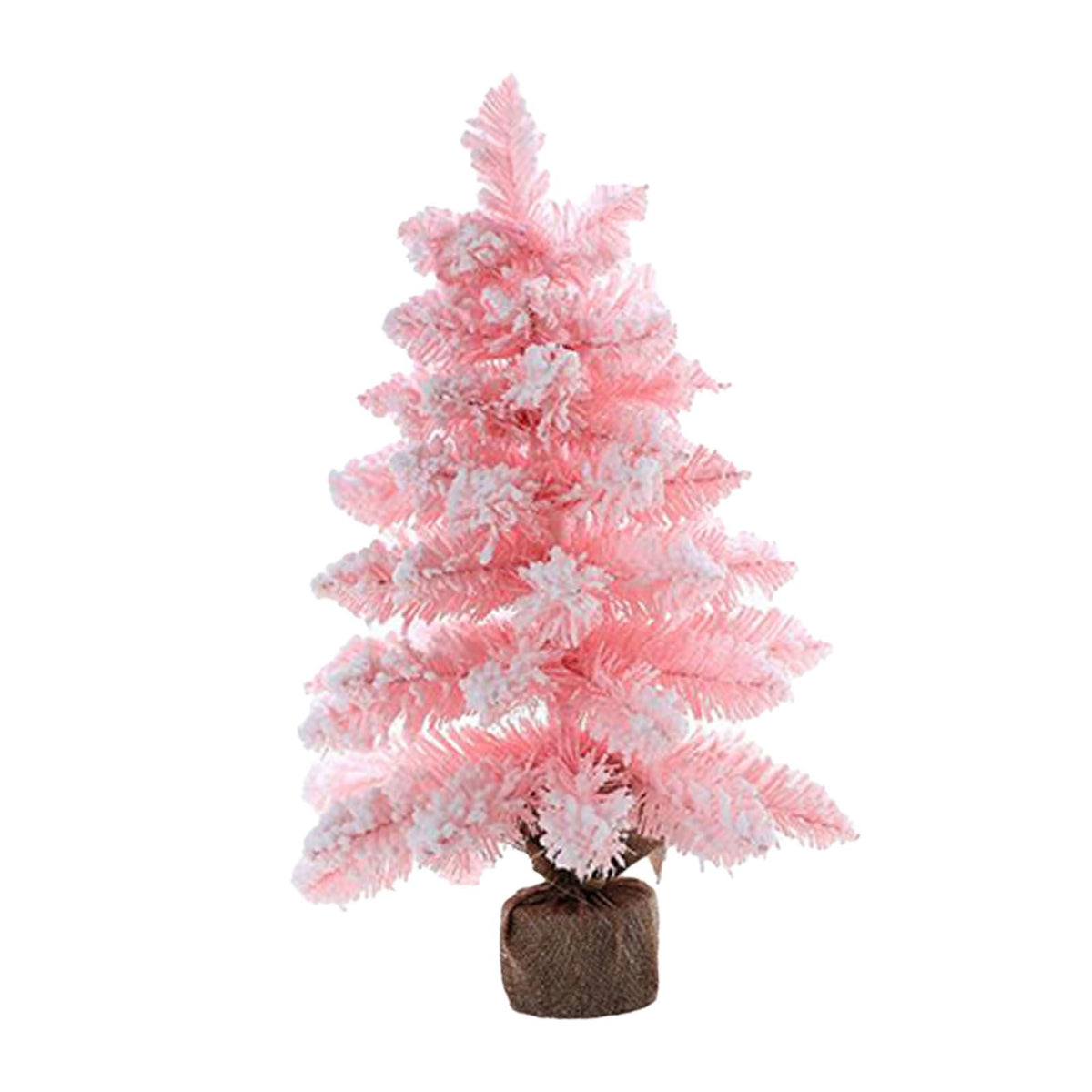 Desktop Xmas Tree Decorative Cute Lovely PVC Compact Mini Pink Xmas Tree for Home Coffee Shop