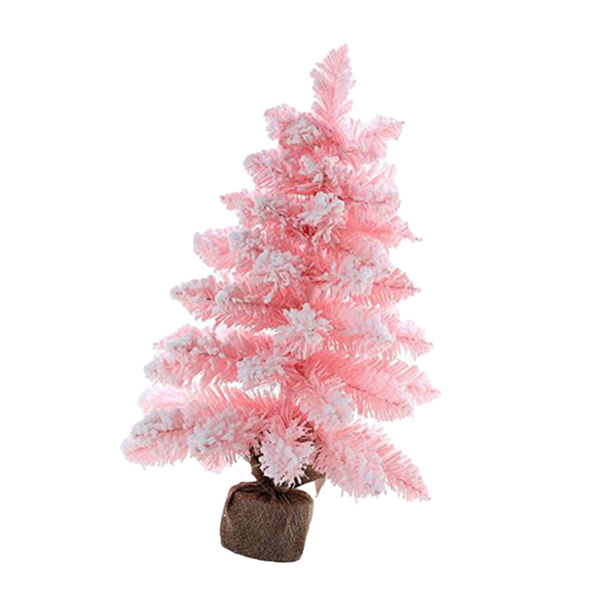 Desktop Xmas Tree Decorative Cute Lovely PVC Compact Mini Pink Xmas Tree for Home Coffee Shop