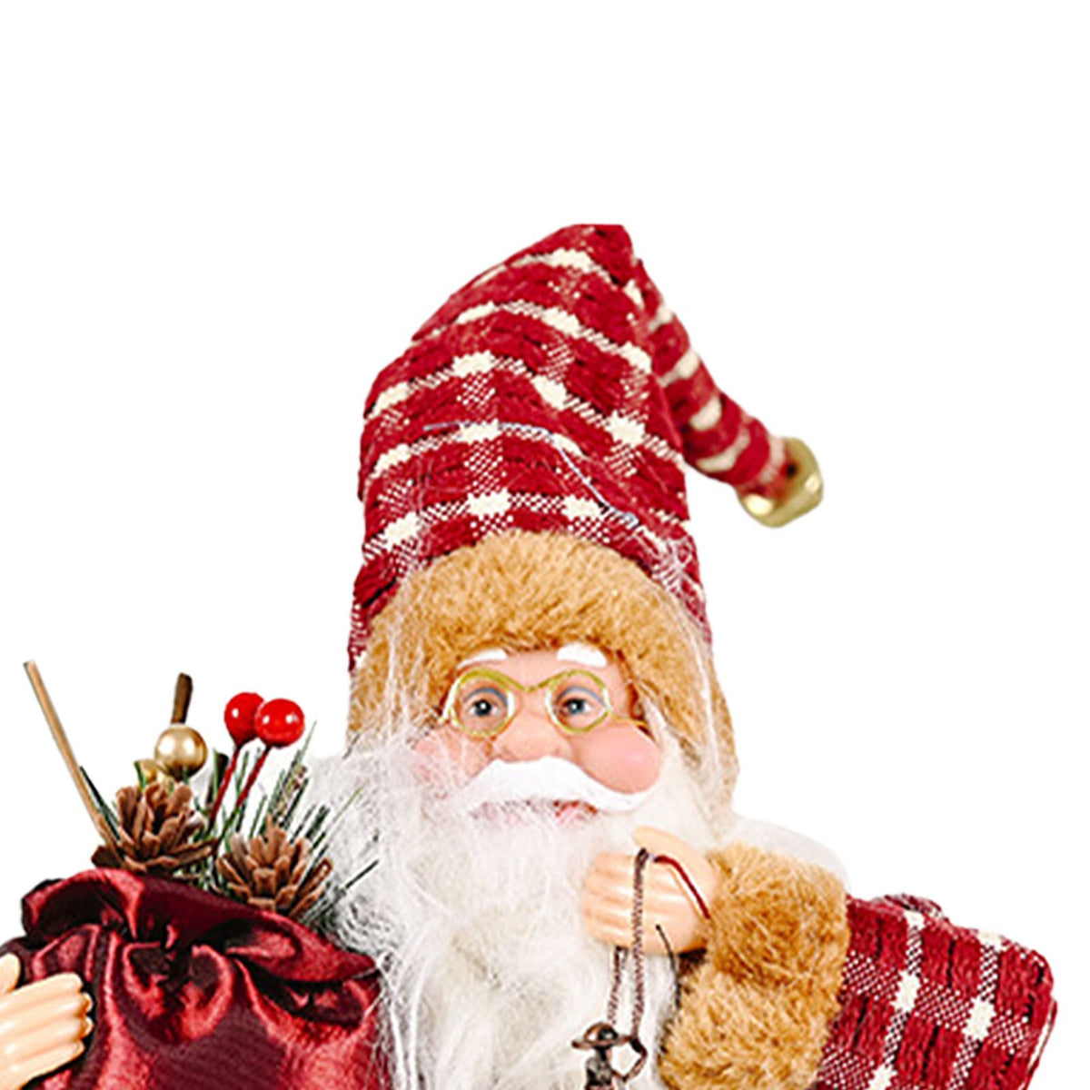 Santa Decoration Cute Image Santa Figurines Doll Toy Holiday Style Tabletop Santa Ornament for Party Home Desk Sitting Figure Oil Lamp Model