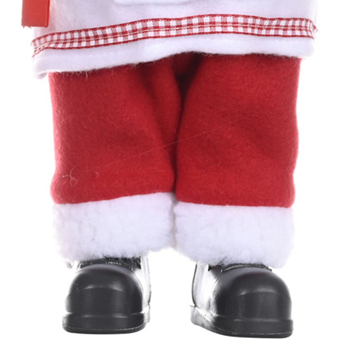Santa Decoration Cute Image Santa Figurines Doll Toy Holiday Style Tabletop Santa Ornament for Party Home Desk Standing Figure Chef Model, Without Cookies