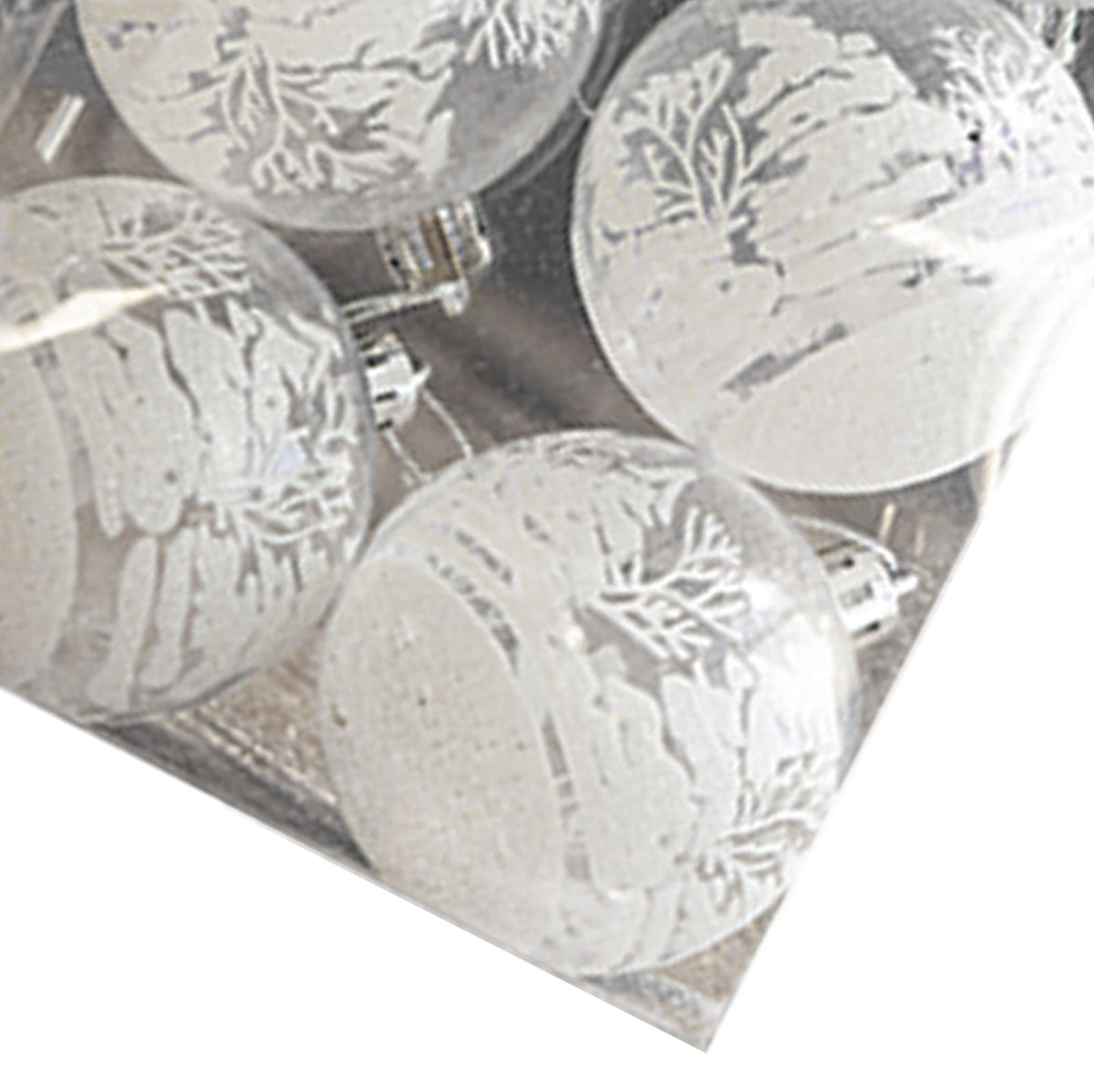 6 Pcs Xmas Ball Ornaments Set Snow Scene Shatterproof Transparent Acrylic Clear Xmas Balls Hanging Decorations for Xmas Tree Wedding Party Holiday