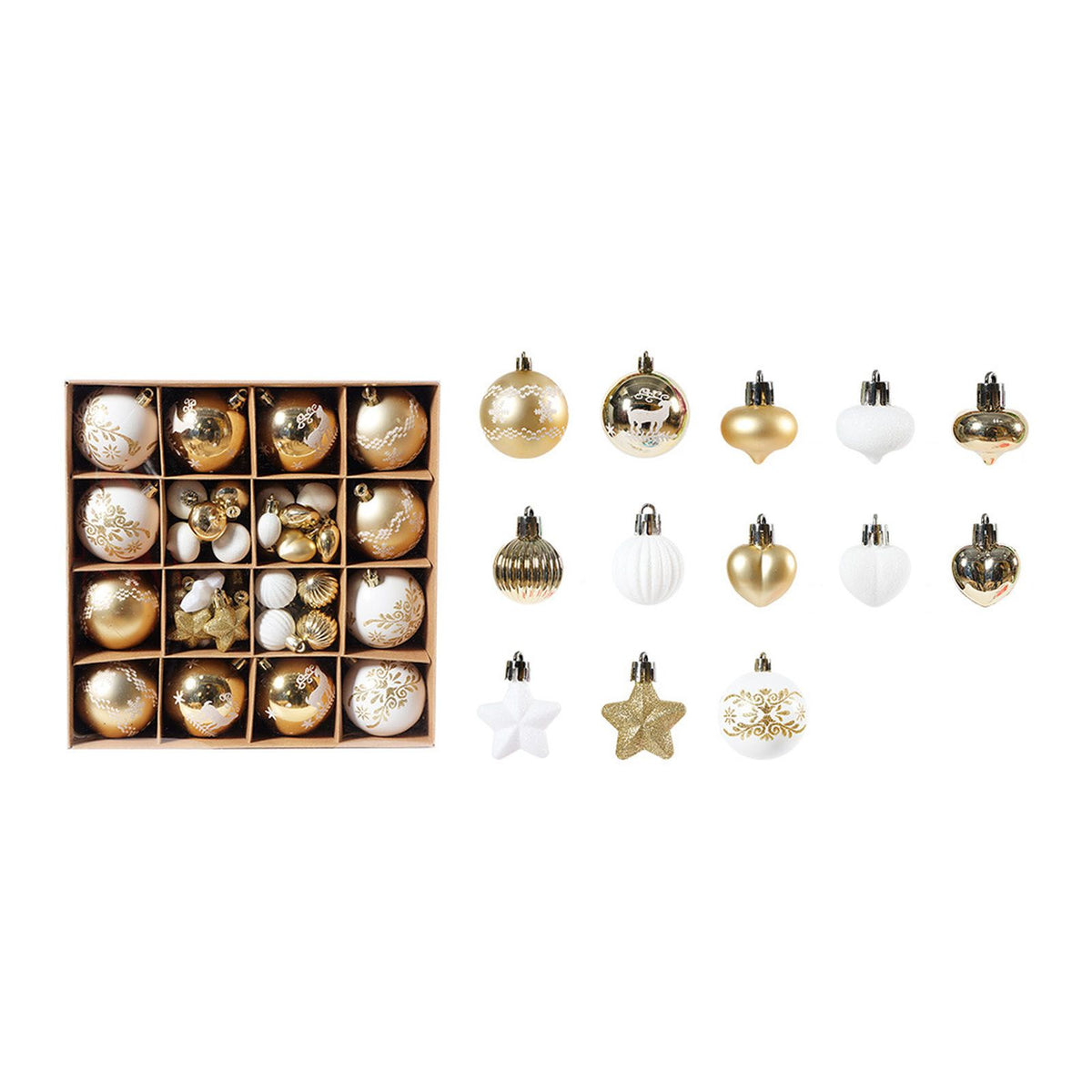 Xmas Ball Ornaments Supplies Plating Portable Plastic Decorative Baubles Champagne Balls for Porch Indoor White Gold