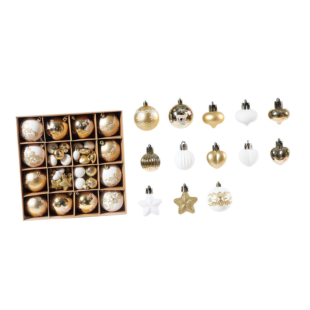 Xmas Ball Ornaments Supplies Plating Portable Plastic Decorative Baubles Champagne Balls for Porch Indoor White Gold