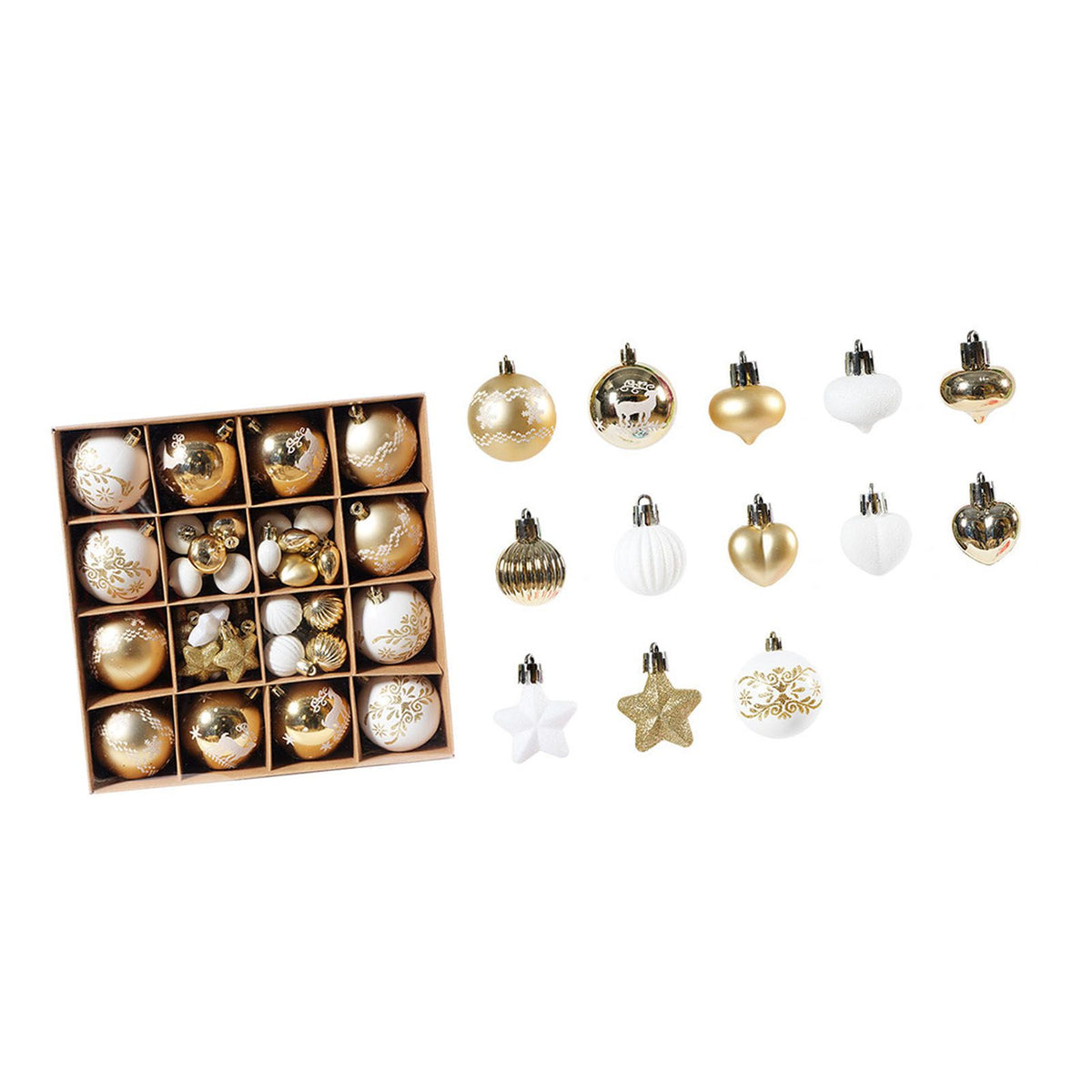 Xmas Ball Ornaments Supplies Plating Portable Plastic Decorative Baubles Champagne Balls for Porch Indoor White Gold