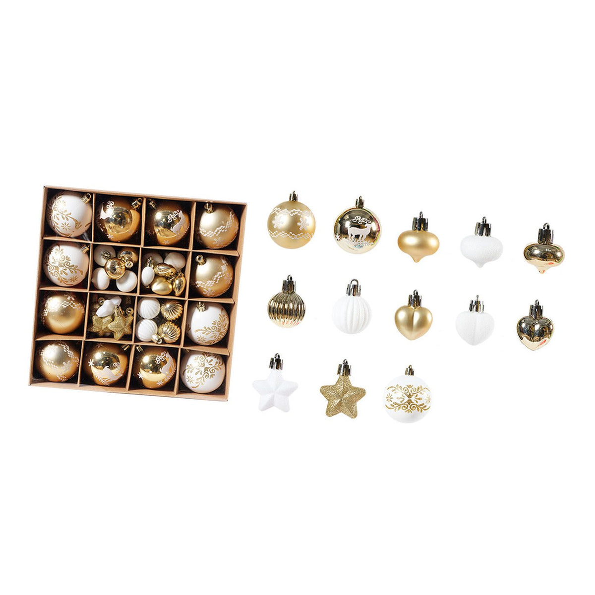 Xmas Ball Ornaments Supplies Plating Portable Plastic Decorative Baubles Champagne Balls for Porch Indoor White Gold
