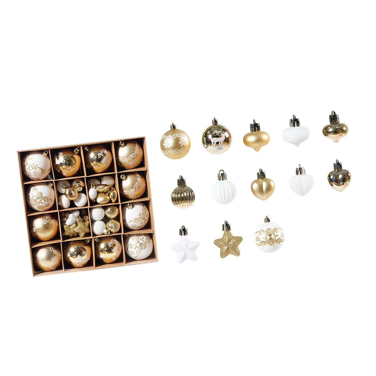 Xmas Ball Ornaments Supplies Plating Portable Plastic Decorative Baubles Champagne Balls for Porch Indoor White Gold