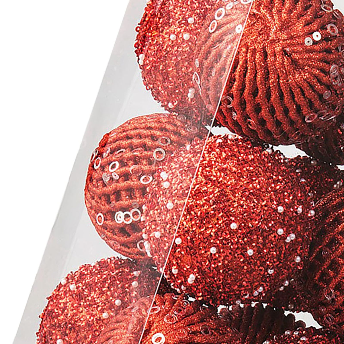 12pcs Xmas Ball Ornament Creative Lightweight Foam Xmas Tree Decorative Ball for Wedding Home Commercial Decoration Red