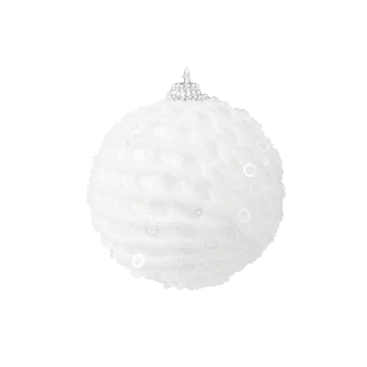 6Pcs Xmas Tree Snowball Ornaments Pendant Decor Foam Wedding Decoration Scene Props 10cm White