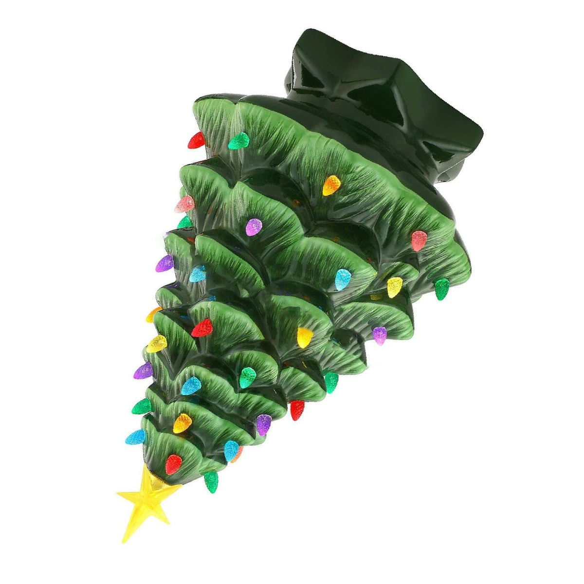 Xmas Tree Decoration Resin Exquisite Xmas Tree Figurine Statue Home Decor Gift 15cm Green