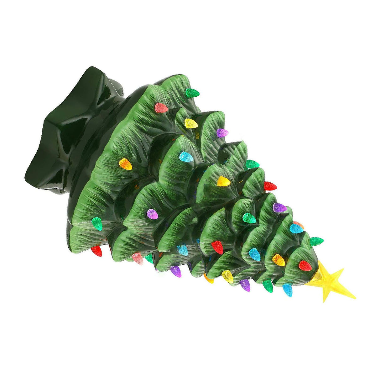 Xmas Tree Decoration Resin Exquisite Xmas Tree Figurine Statue Home Decor Gift 15cm Green