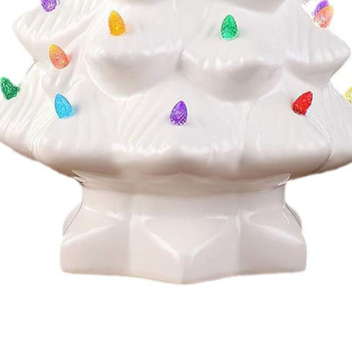 Xmas Tree Decoration Resin Exquisite Xmas Tree Figurine Statue Home Decor Gift 15cm White
