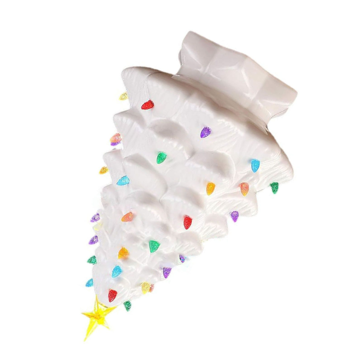 Xmas Tree Decoration Resin Exquisite Xmas Tree Figurine Statue Home Decor Gift 15cm White