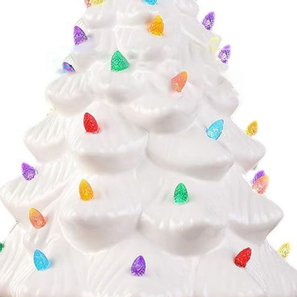 Xmas Tree Decoration Resin Exquisite Xmas Tree Figurine Statue Home Decor Gift 15cm White