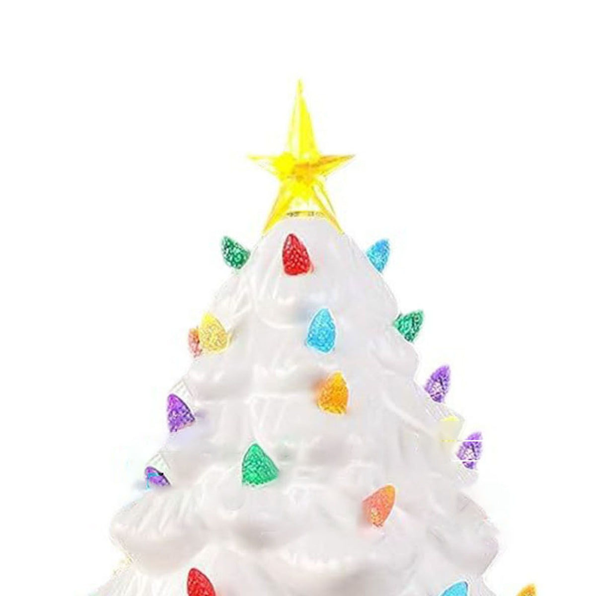 Xmas Tree Decoration Resin Exquisite Xmas Tree Figurine Statue Home Decor Gift 15cm White