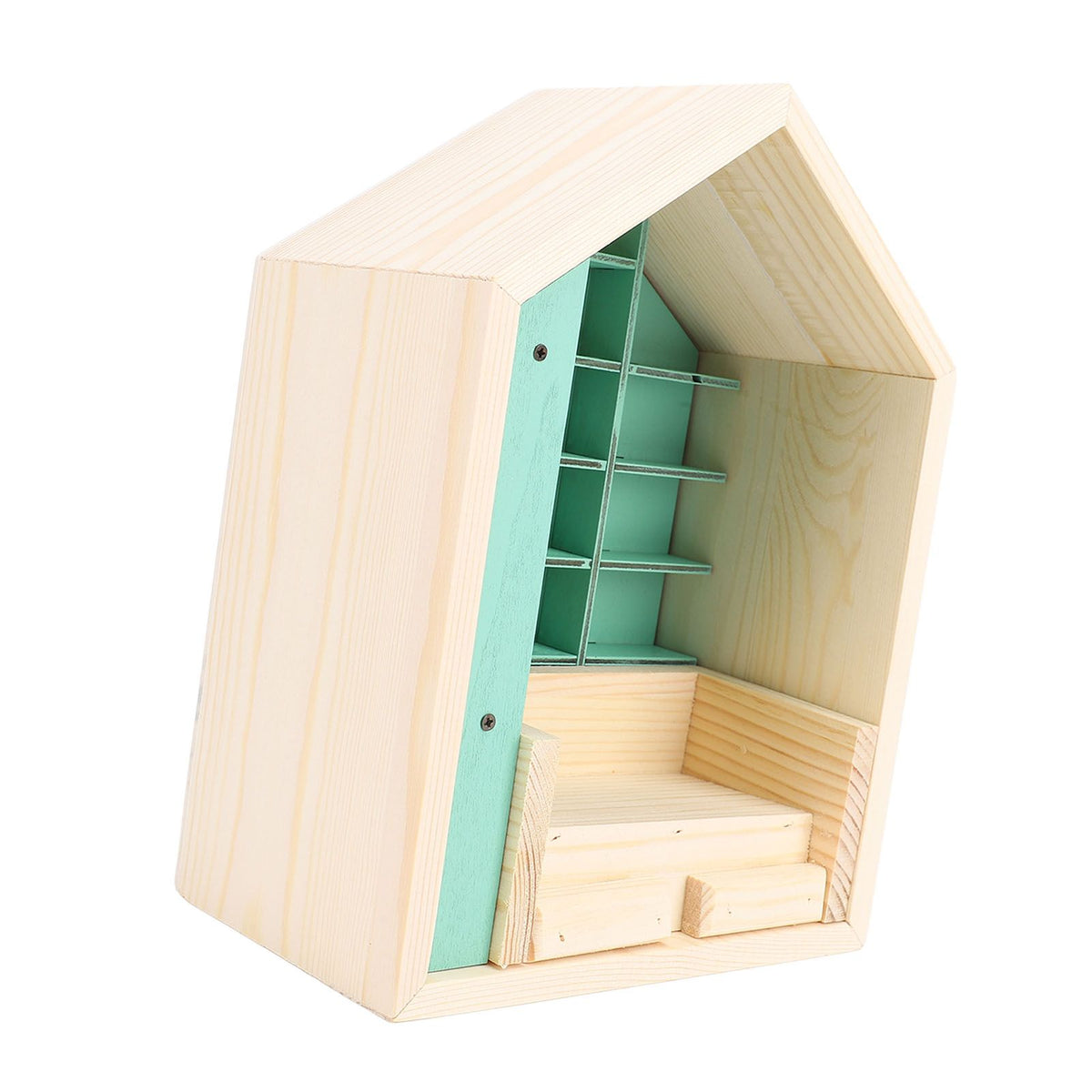 Miniature Doll House Bookshelf Anxiety Bookshelf Ornament Wooden Stress Relief Bookshelf for Room Study Desk Living Room Bookstore