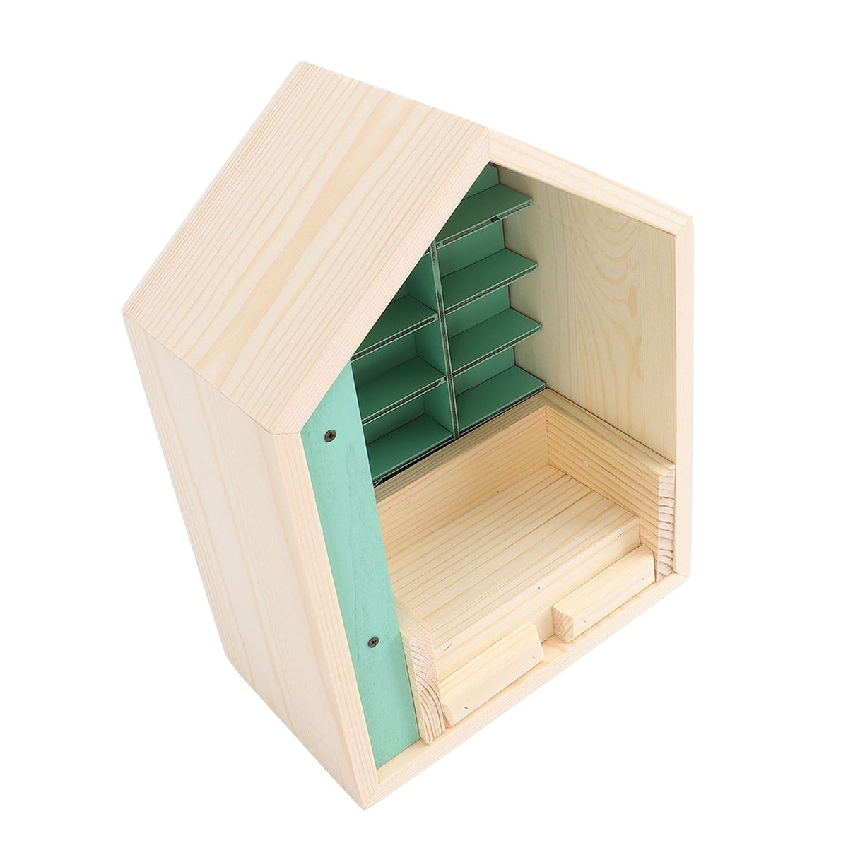 Miniature Doll House Bookshelf Anxiety Bookshelf Ornament Wooden Stress Relief Bookshelf for Room Study Desk Living Room Bookstore