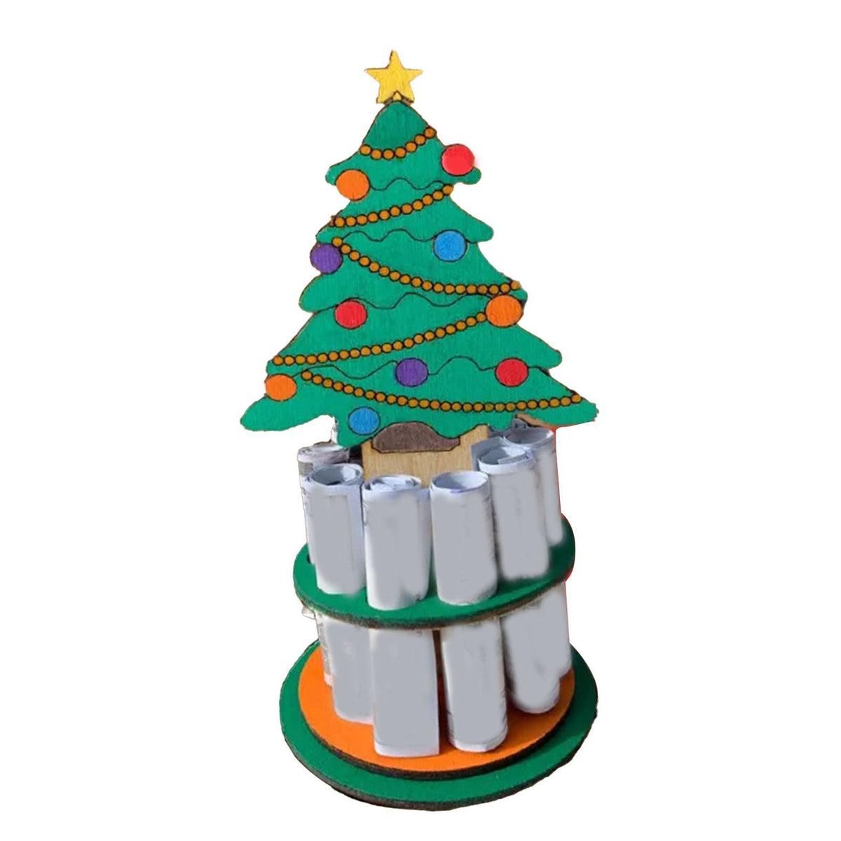 Xmas Money Holder Festive Interesting Wooden Cash Holder Ornament for Holiday Decoration Xmas Tree