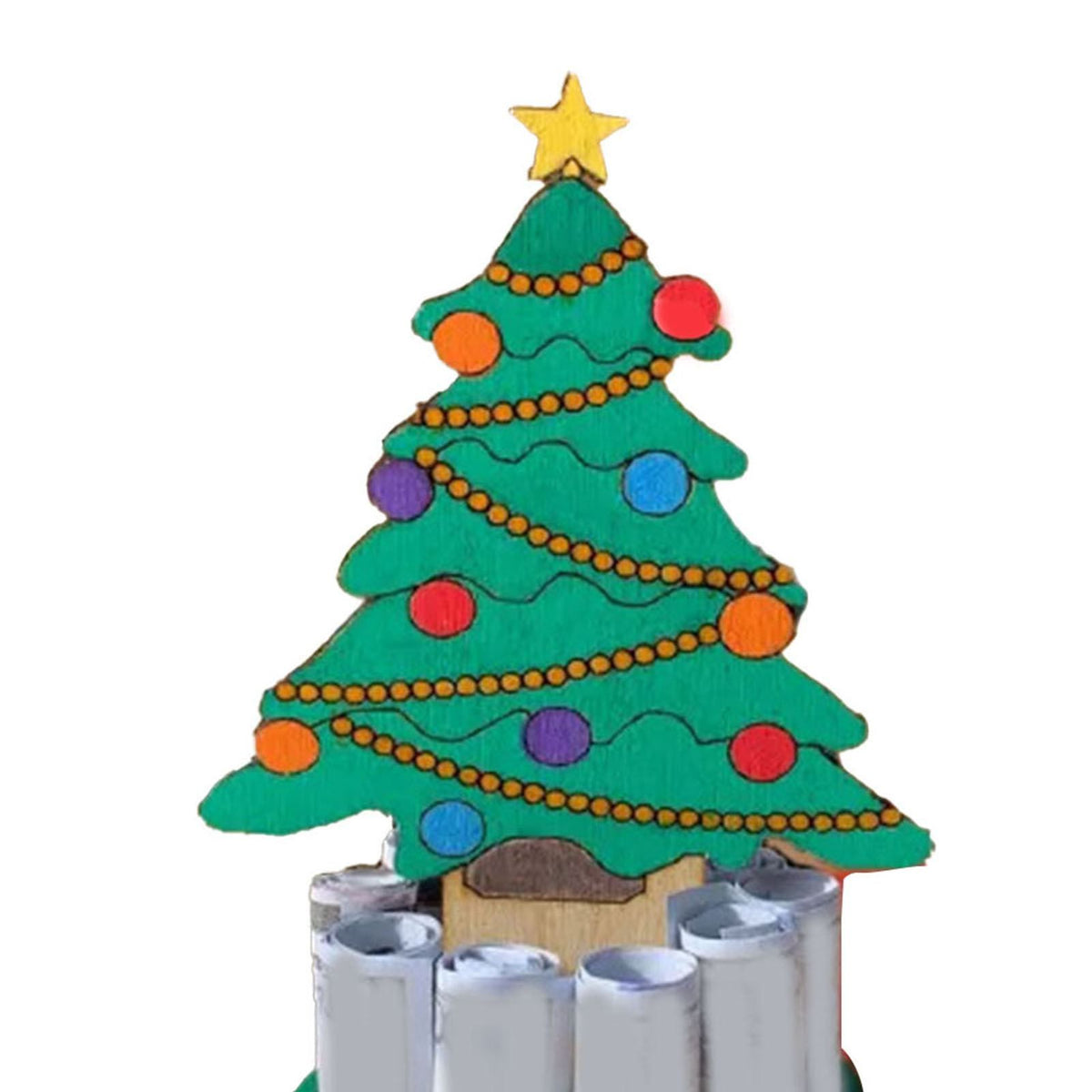 Xmas Money Holder Festive Interesting Wooden Cash Holder Ornament for Holiday Decoration Xmas Tree