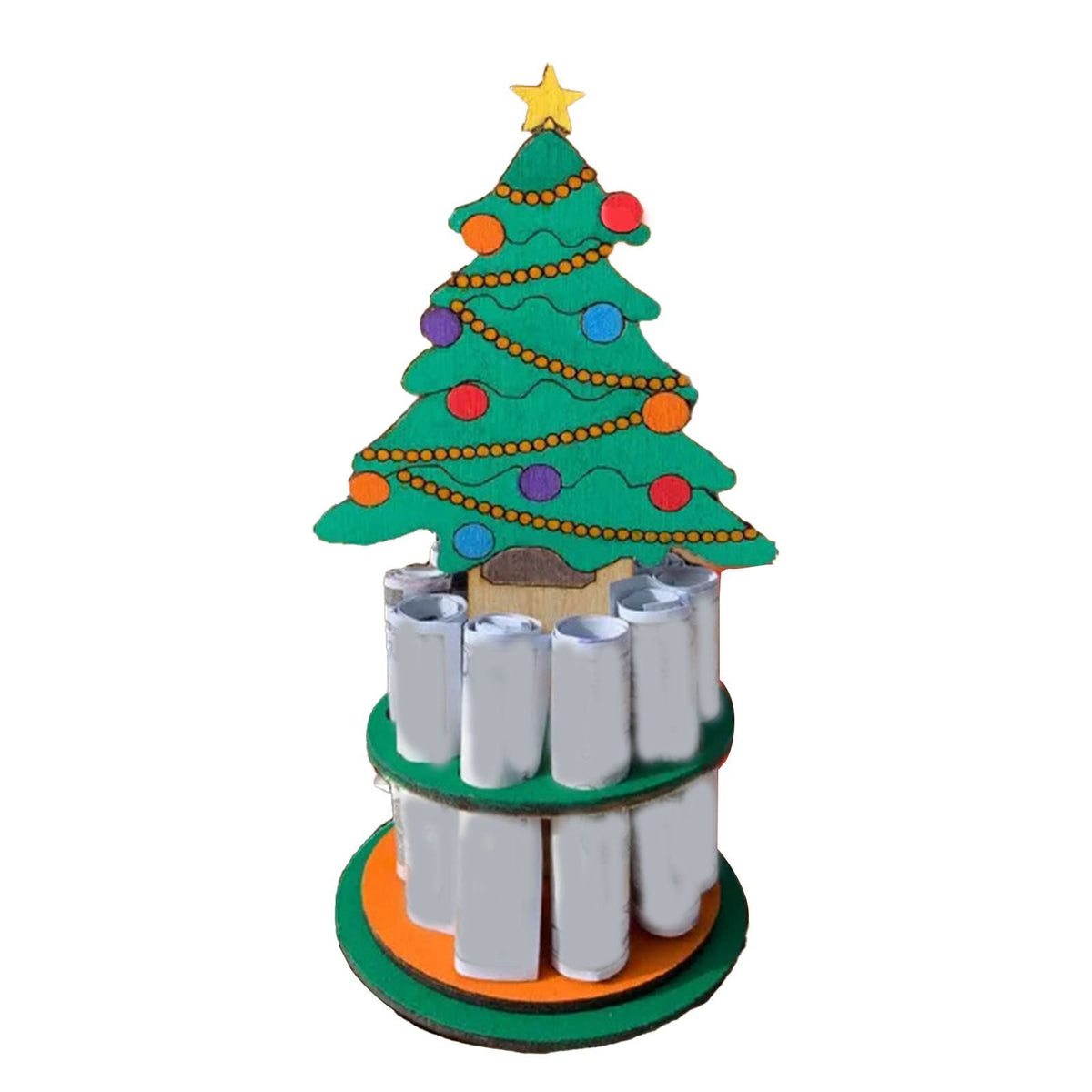 Xmas Money Holder Festive Interesting Wooden Cash Holder Ornament for Holiday Decoration Xmas Tree
