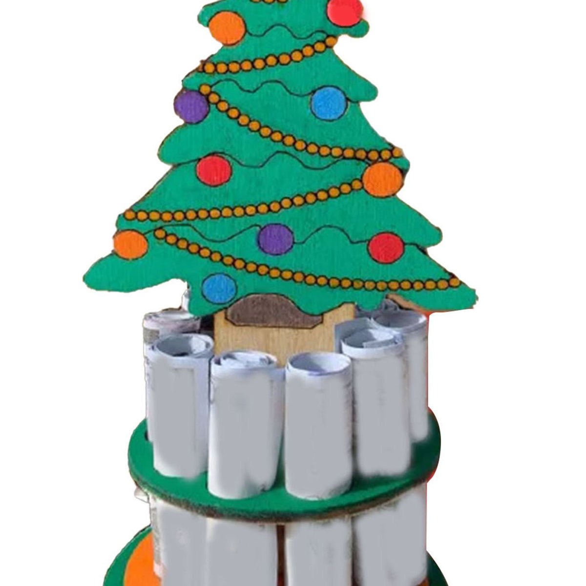 Xmas Money Holder Festive Interesting Wooden Cash Holder Ornament for Holiday Decoration Xmas Tree