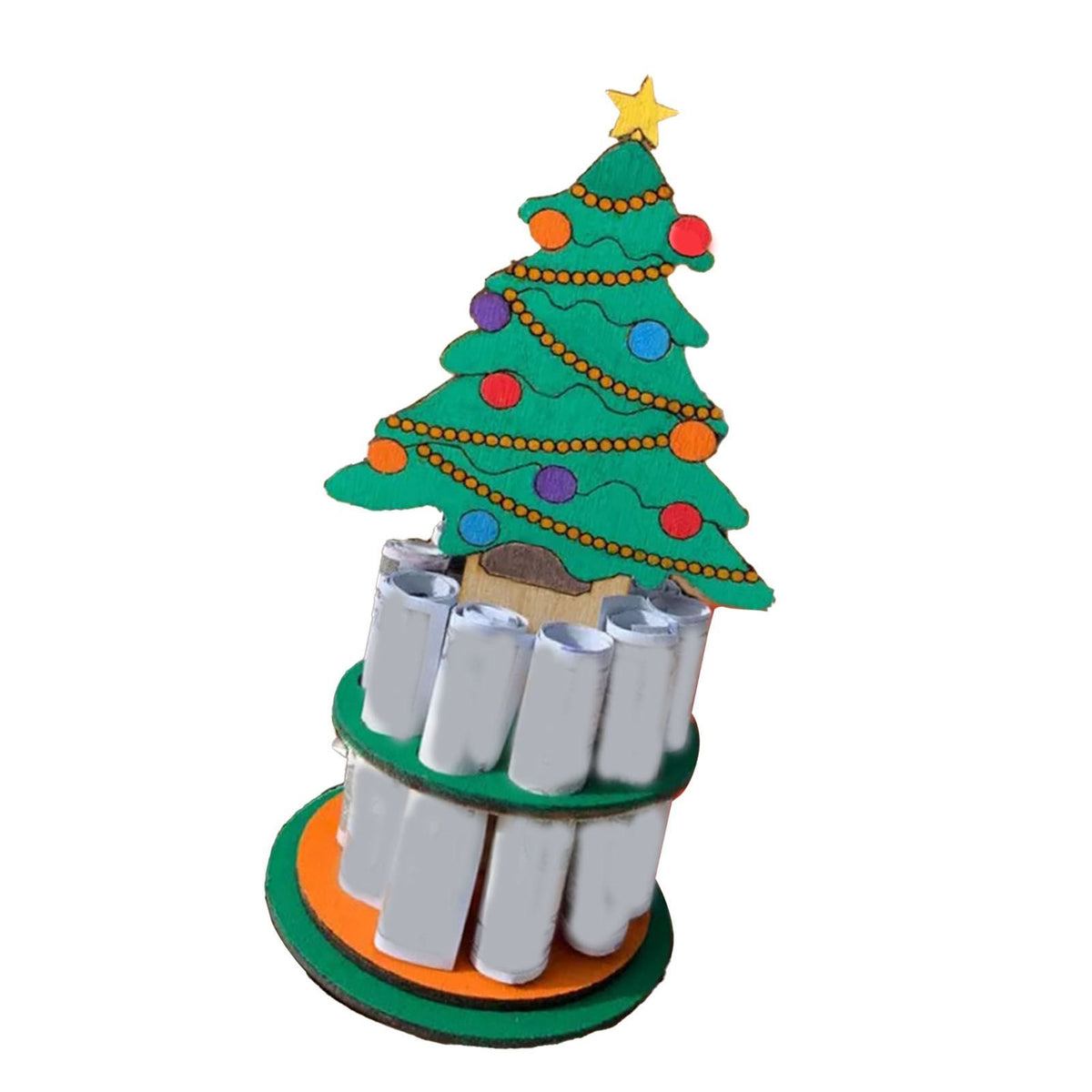 Xmas Money Holder Festive Interesting Wooden Cash Holder Ornament for Holiday Decoration Xmas Tree
