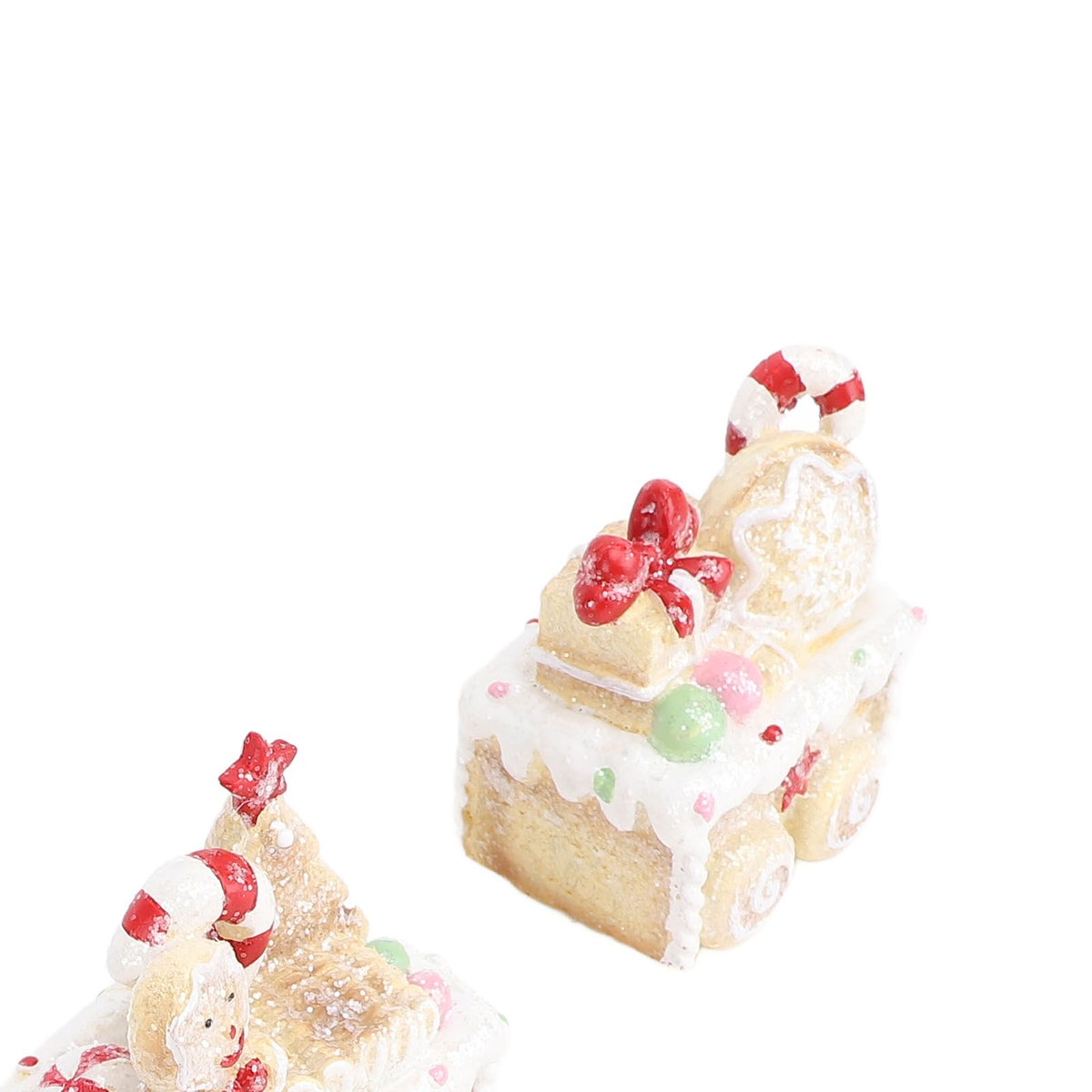 Xmas Train Three Part Resin Creative Cute Fade Resistant Xmas Train Figurine for Decoration