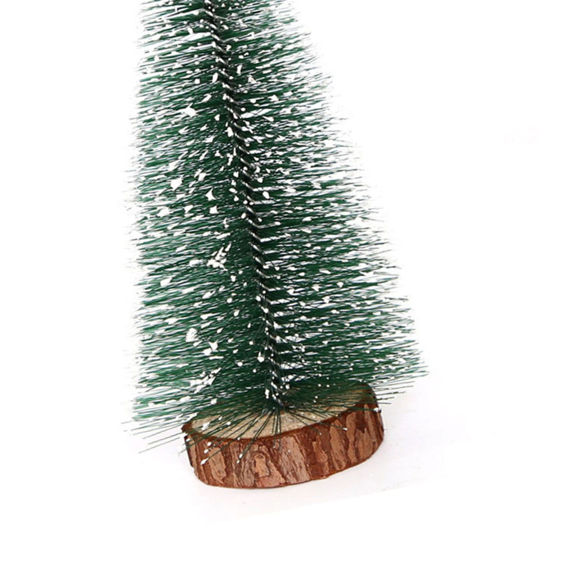 15 Pcs Miniature Xmas Tree White Snow Home Decoration Multi Purpose Desktop Mini Pine Tree for Indoor Party 7.9in
