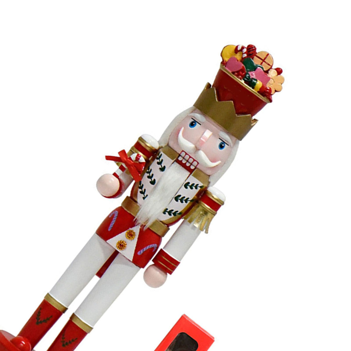 Xmas Nutcracker Ornament 38cm 15 Inch Decorative Festive Wooden Nutcracker Figurine Type 2