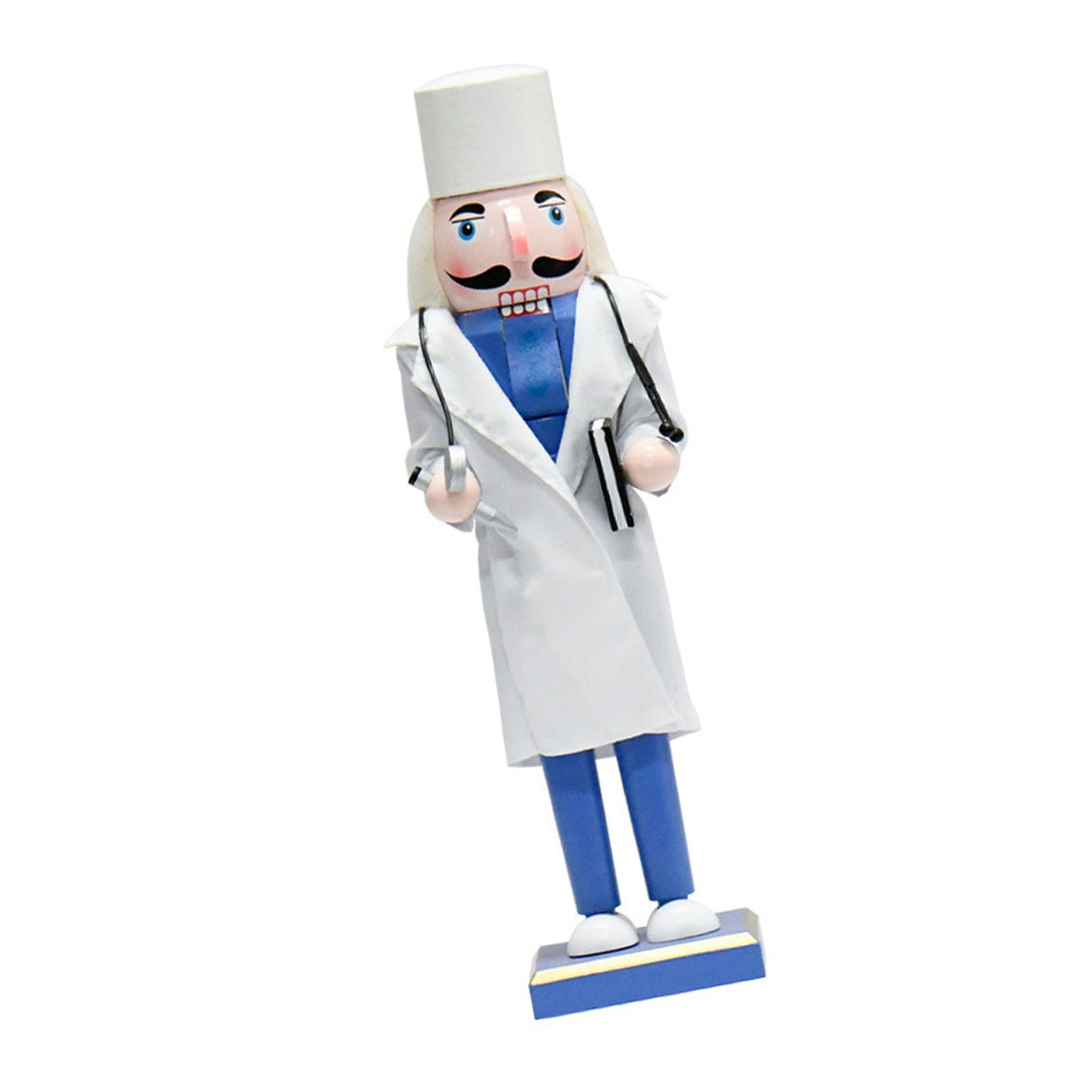 Doctor Nutcracker Decorative 14.2in Wood Nutcracker Figurine for Party Holiday Decoration Collectible Present